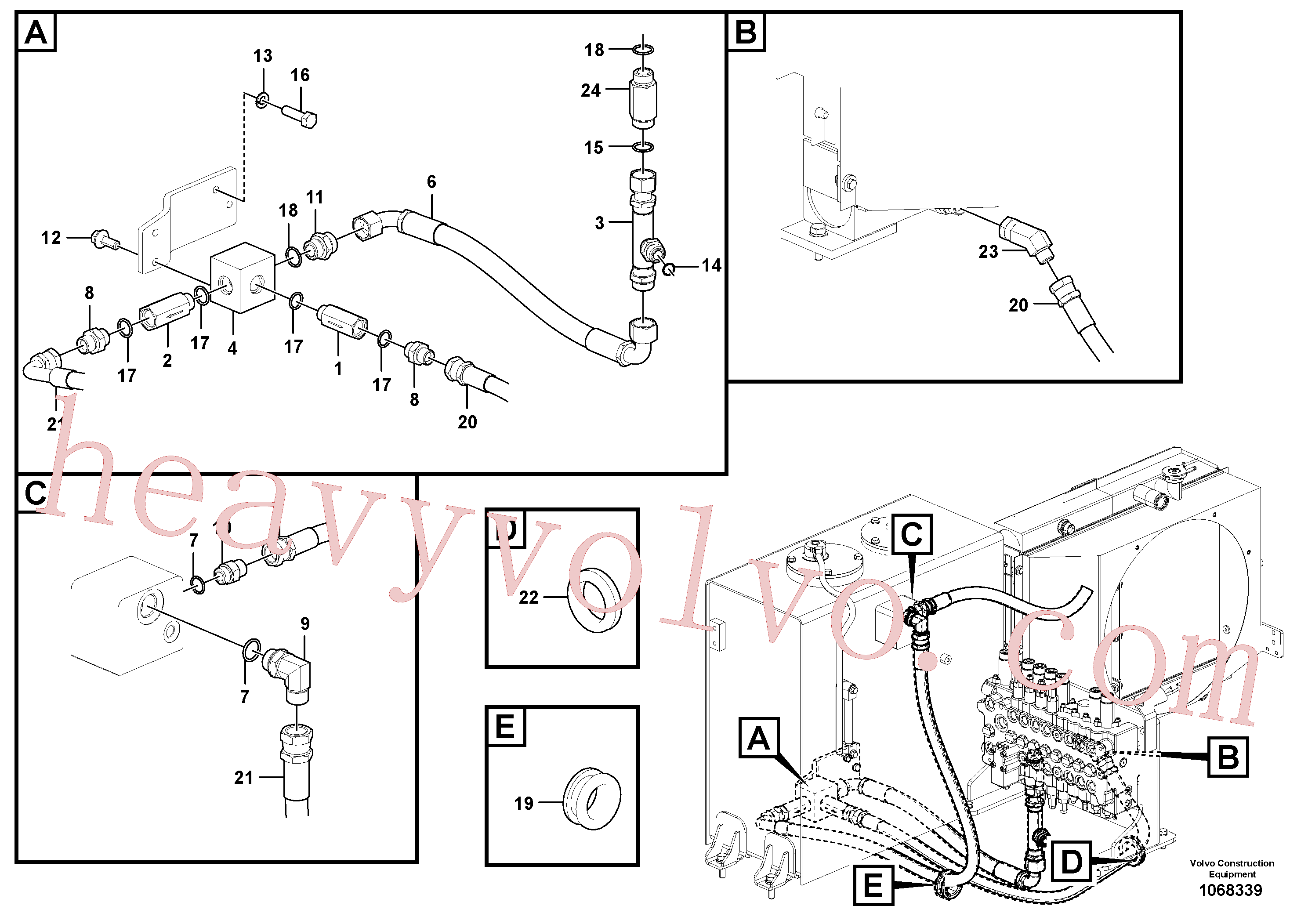 SA9412-11050 Connector, Nipple for Volvo Excavator Parts