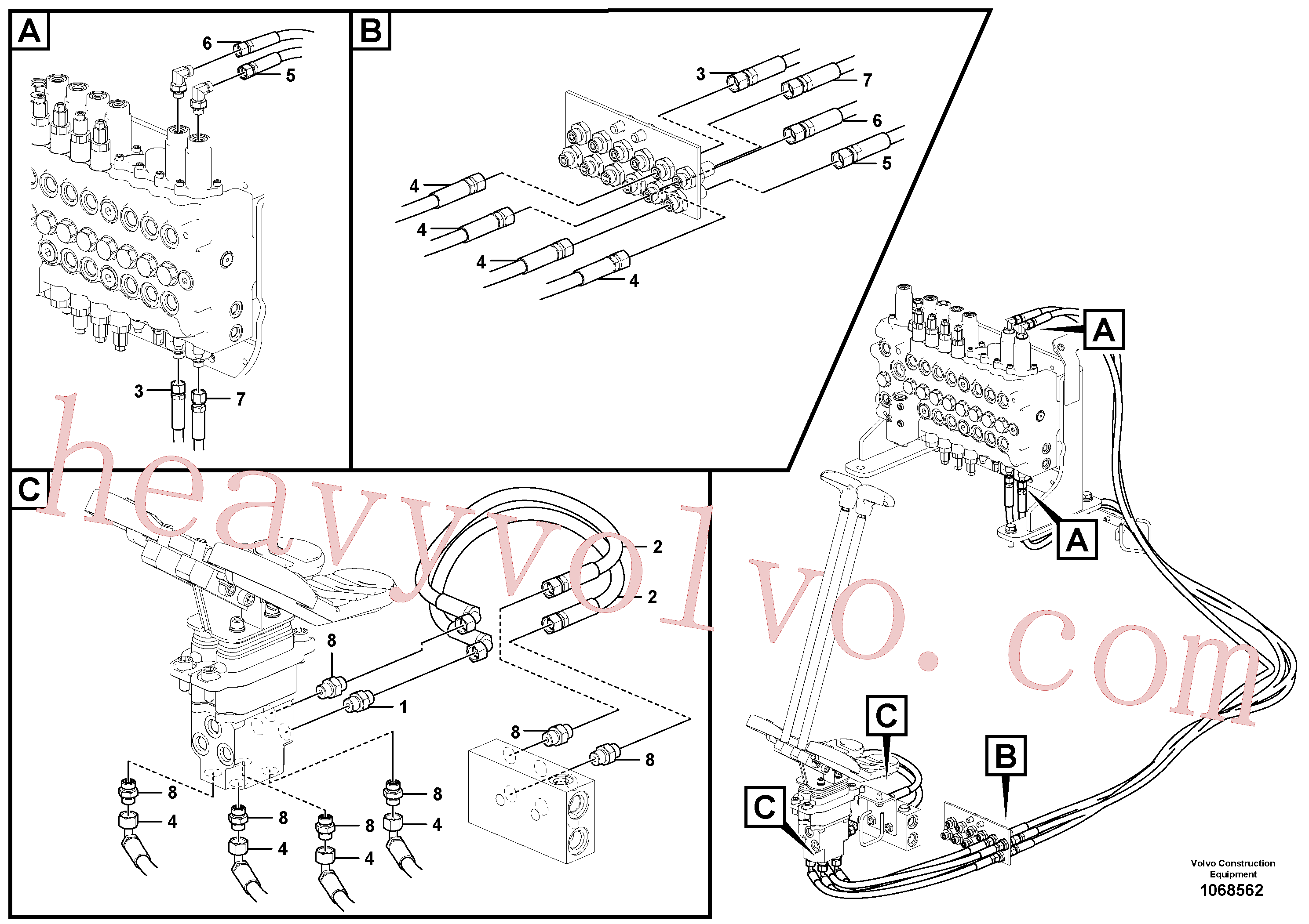 Volvo excavator part VOE937412 Pilot for sale