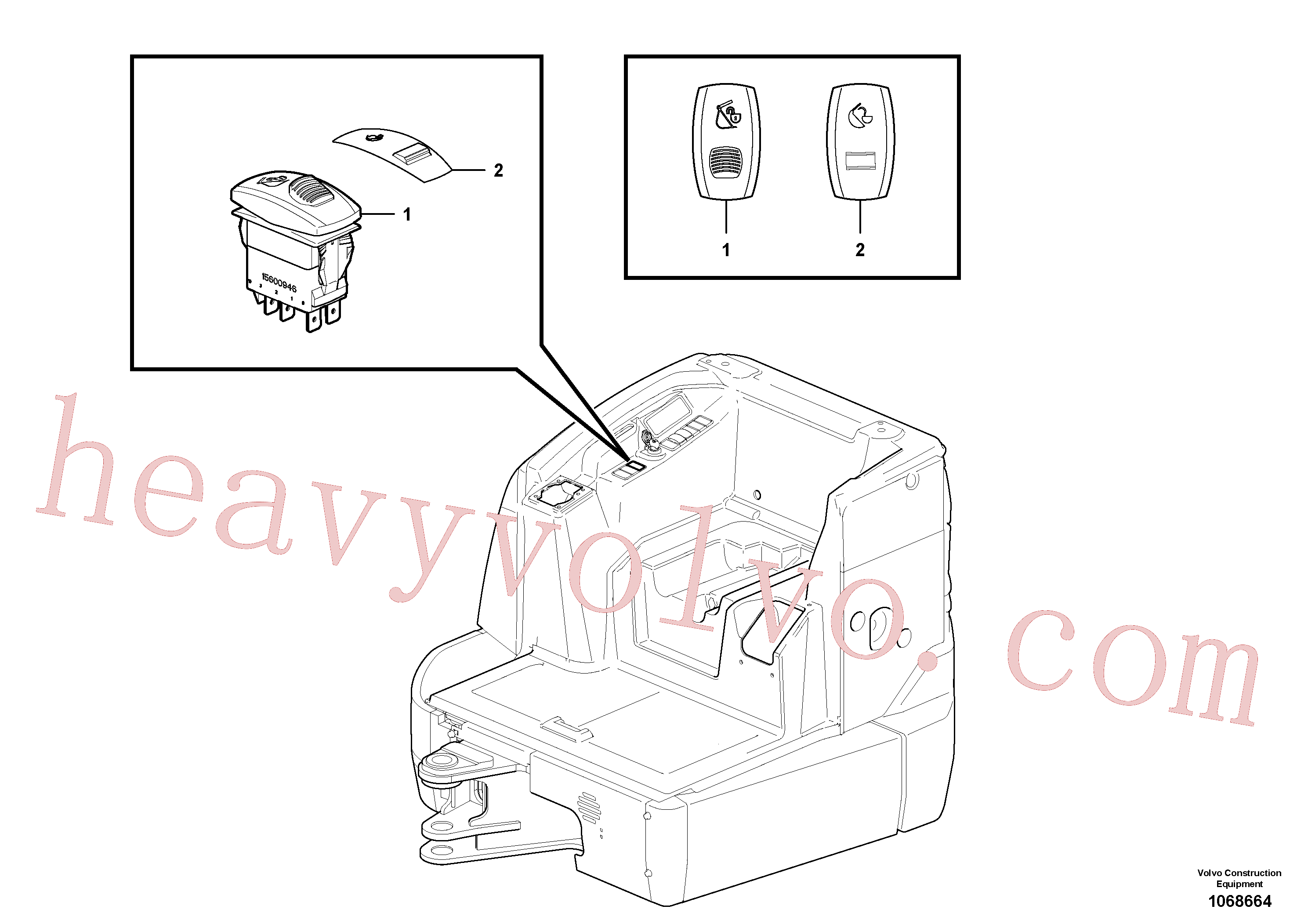 Wholesale VOE15600946 Contact button for Volvo Excavator
