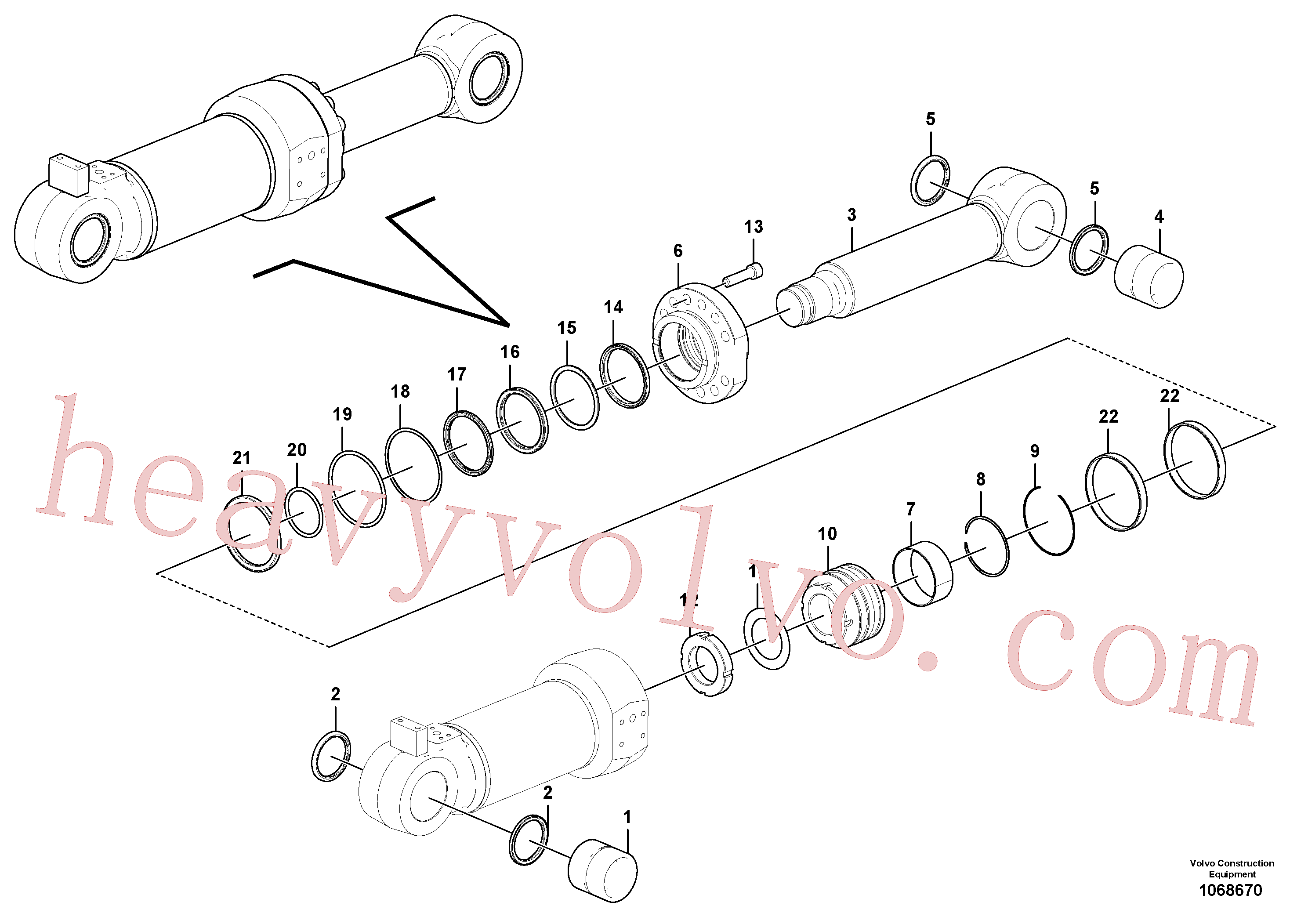 VOE14521302 Rod for Volvo Excavator Parts