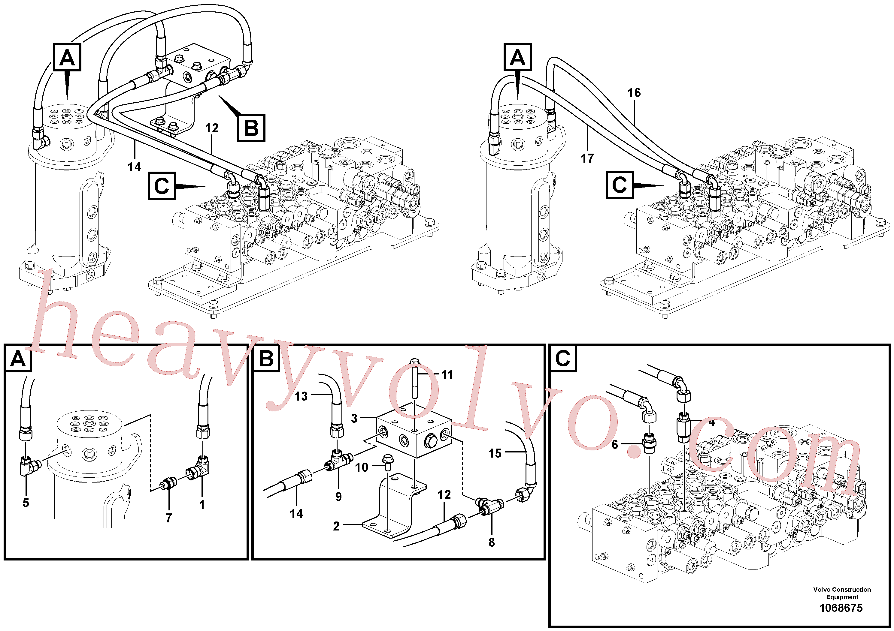 VOE936474 Hose assembly for Volvo Excavator Parts