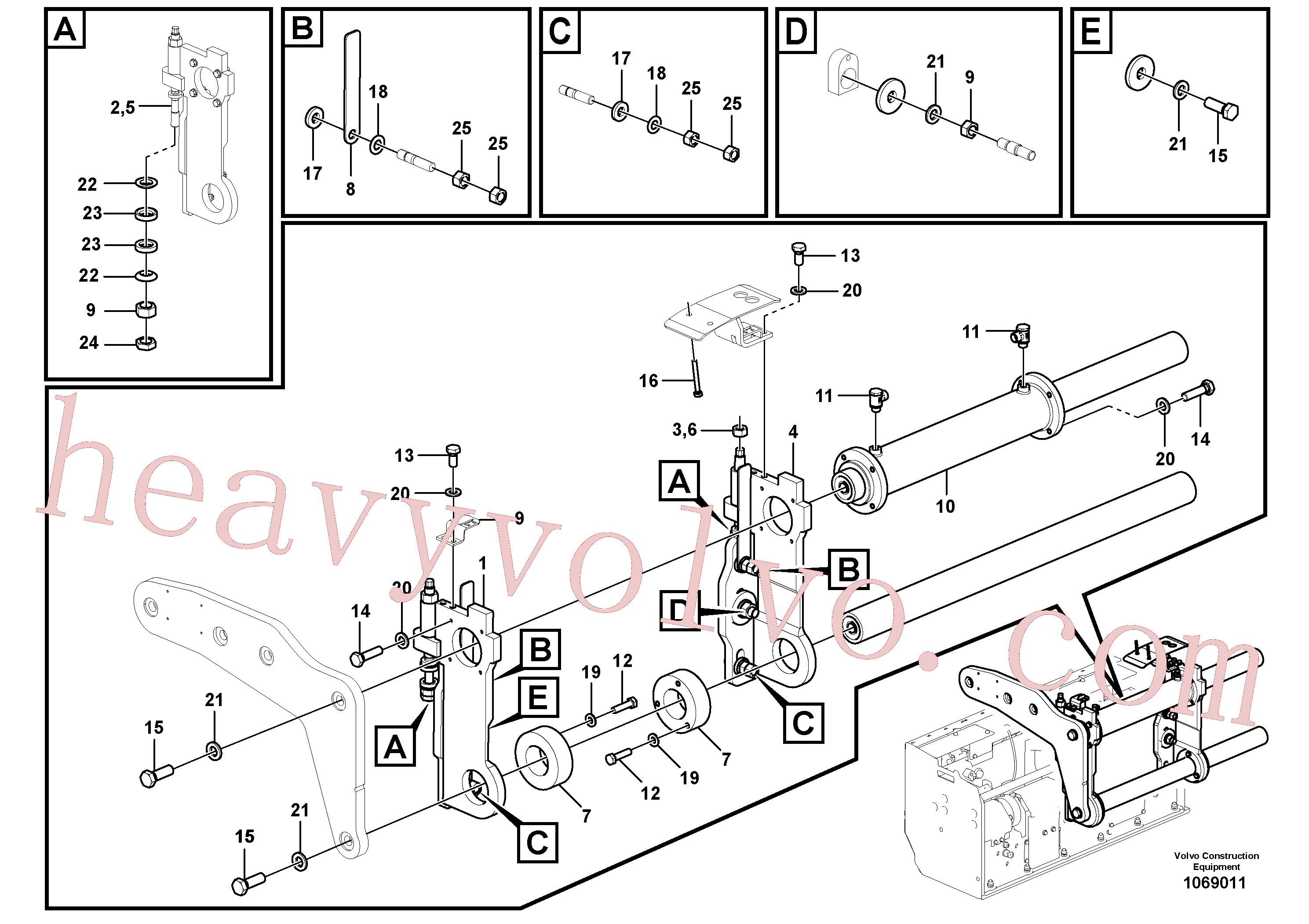 Wholesale RM80899982 Spindle for Volvo Excavator