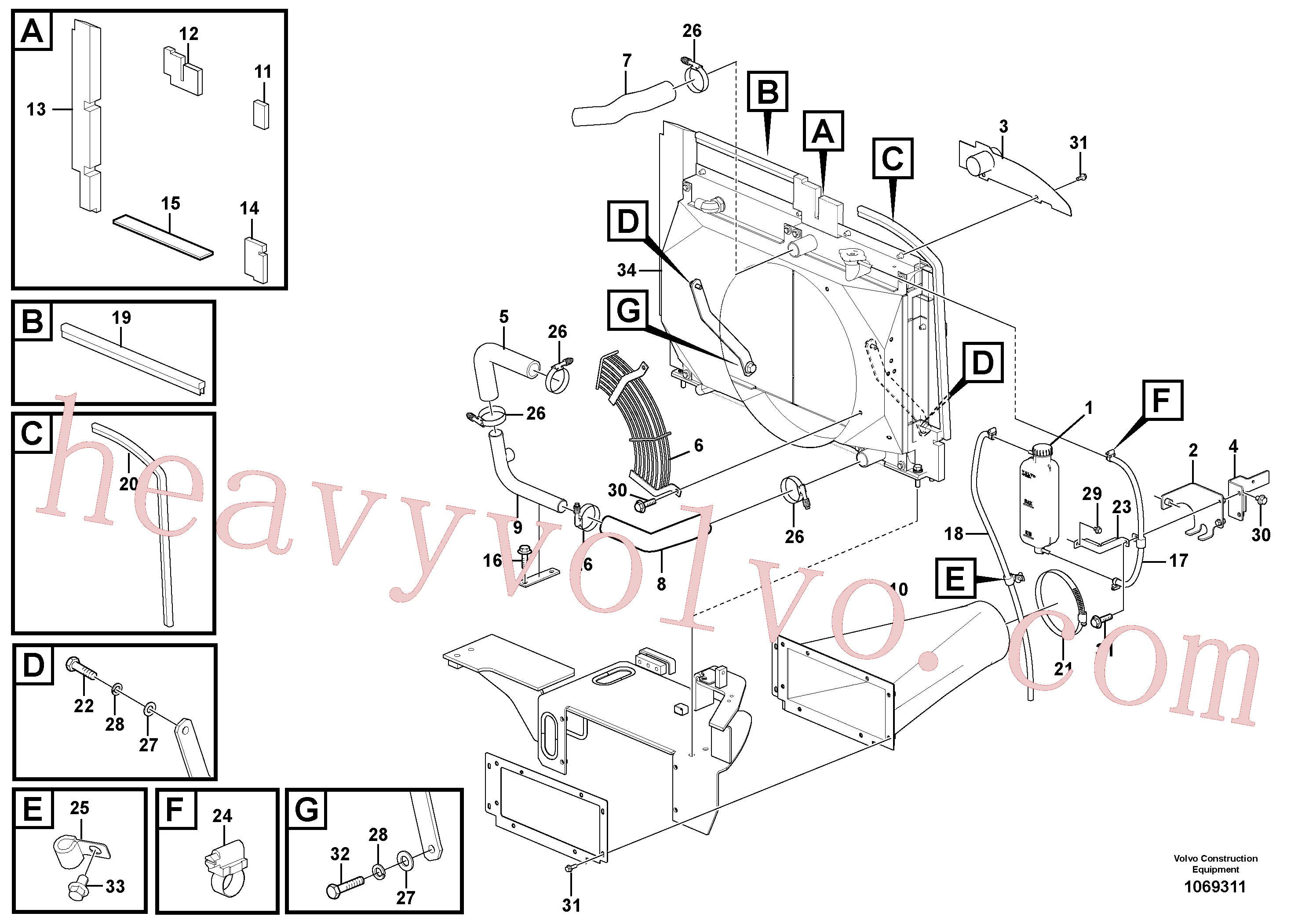 Volvo VOE14883765 Hose clamp aftermarket part for sale