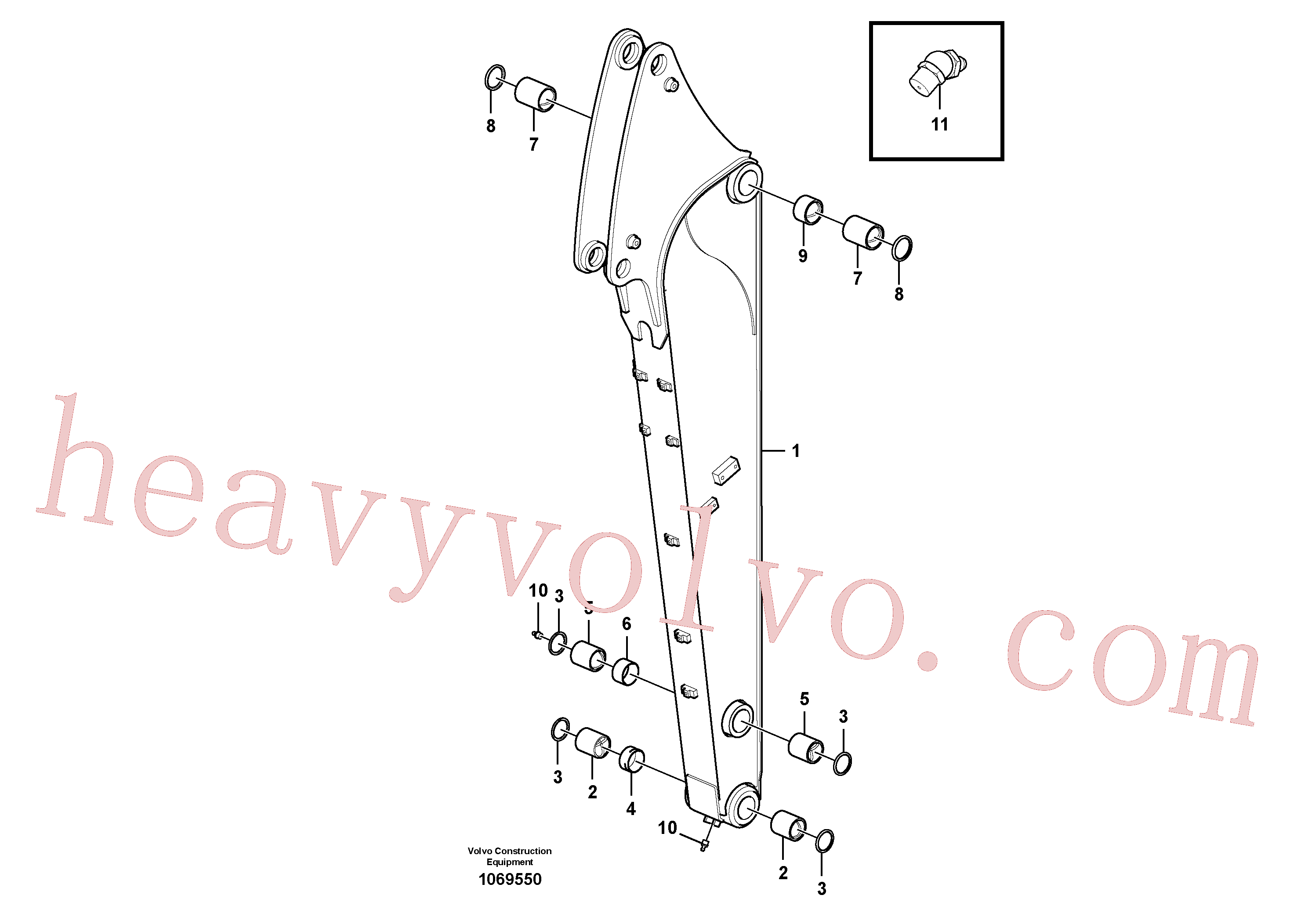 VOE14523638 Bushing for Volvo Excavator spare