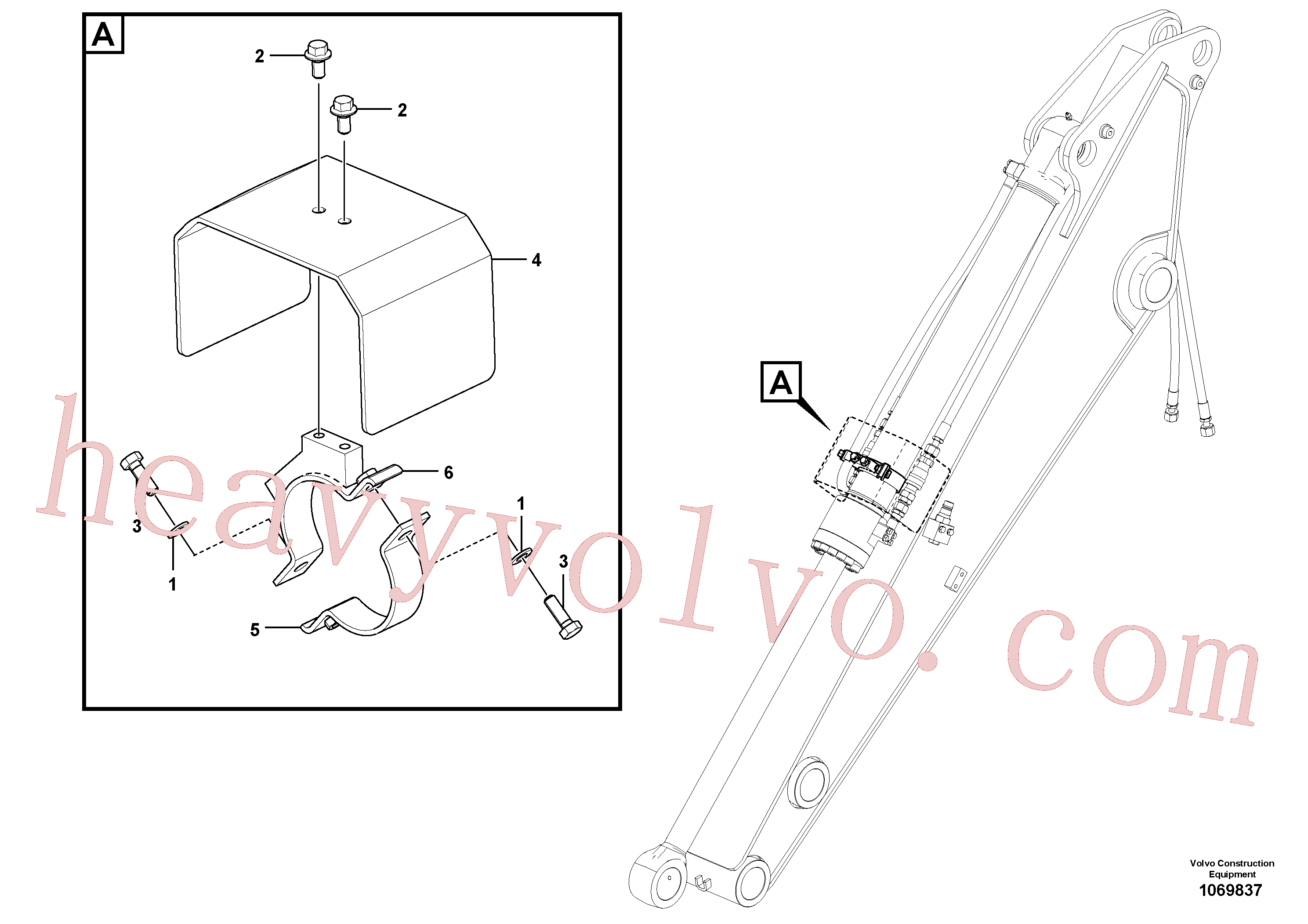 VOE14528813 Clamp for Volvo Excavator spare