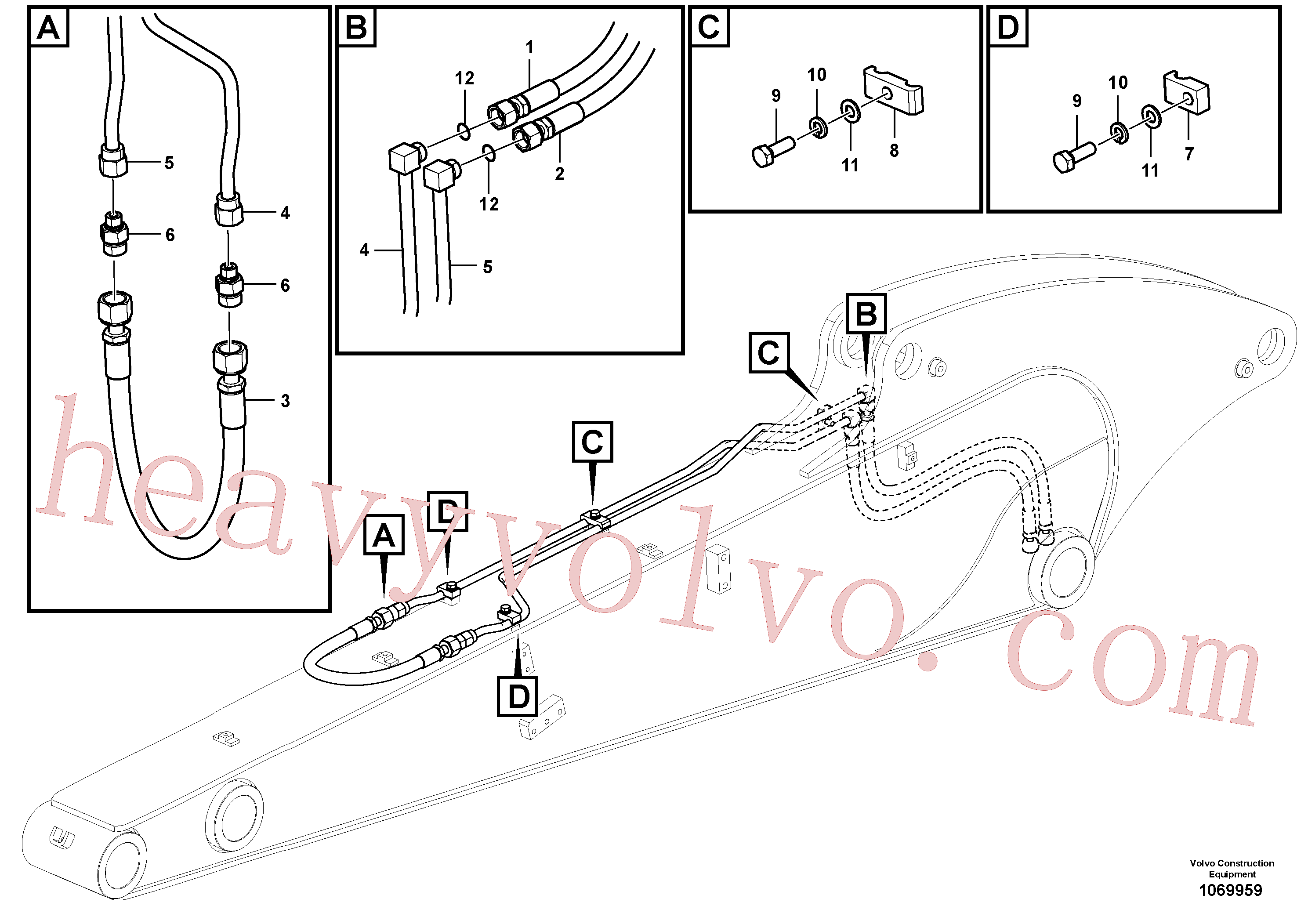 VOE14670185 Pipe for Volvo Excavator Parts