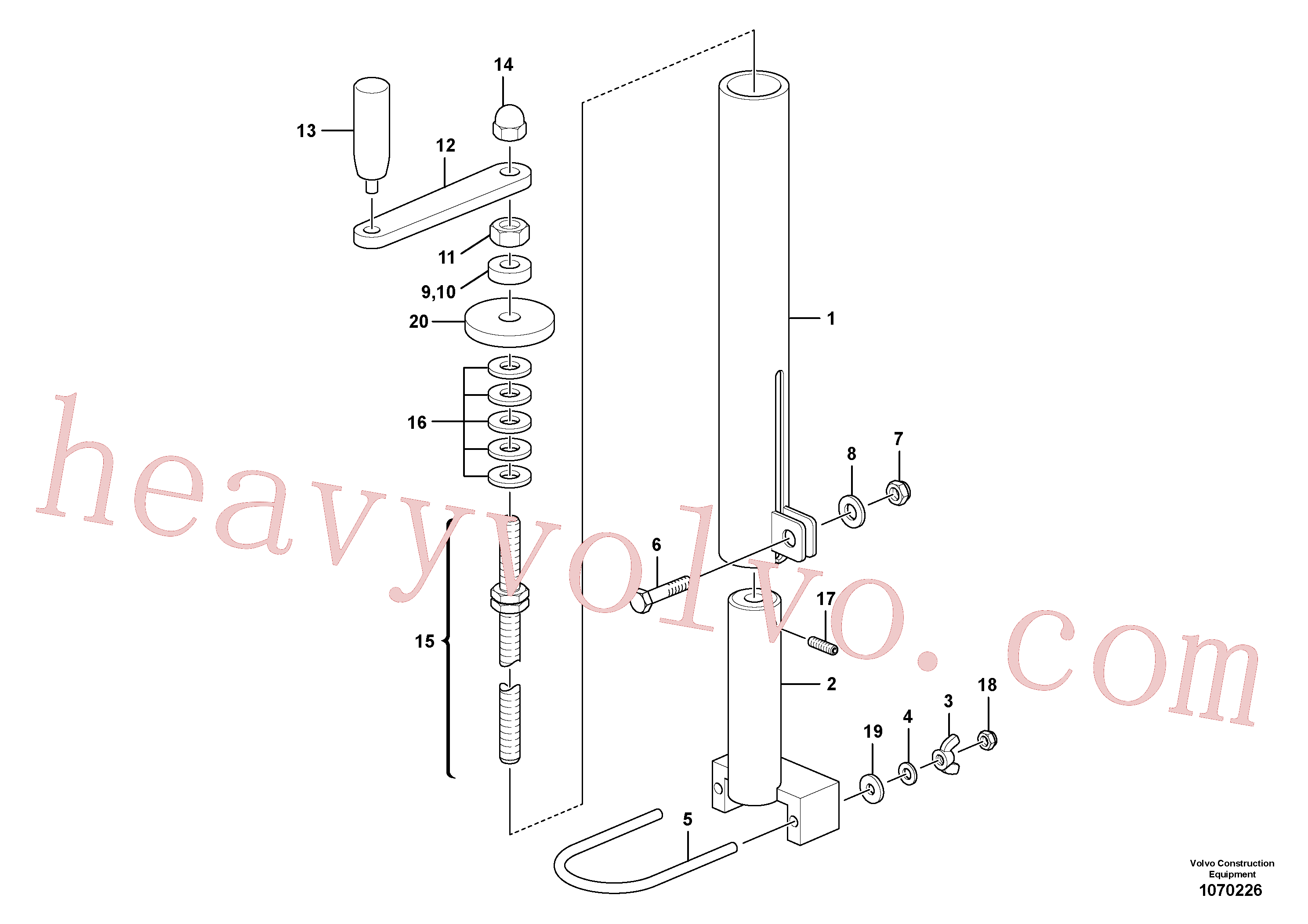 Volvo excavator part RM80816945 Hand lever for sale