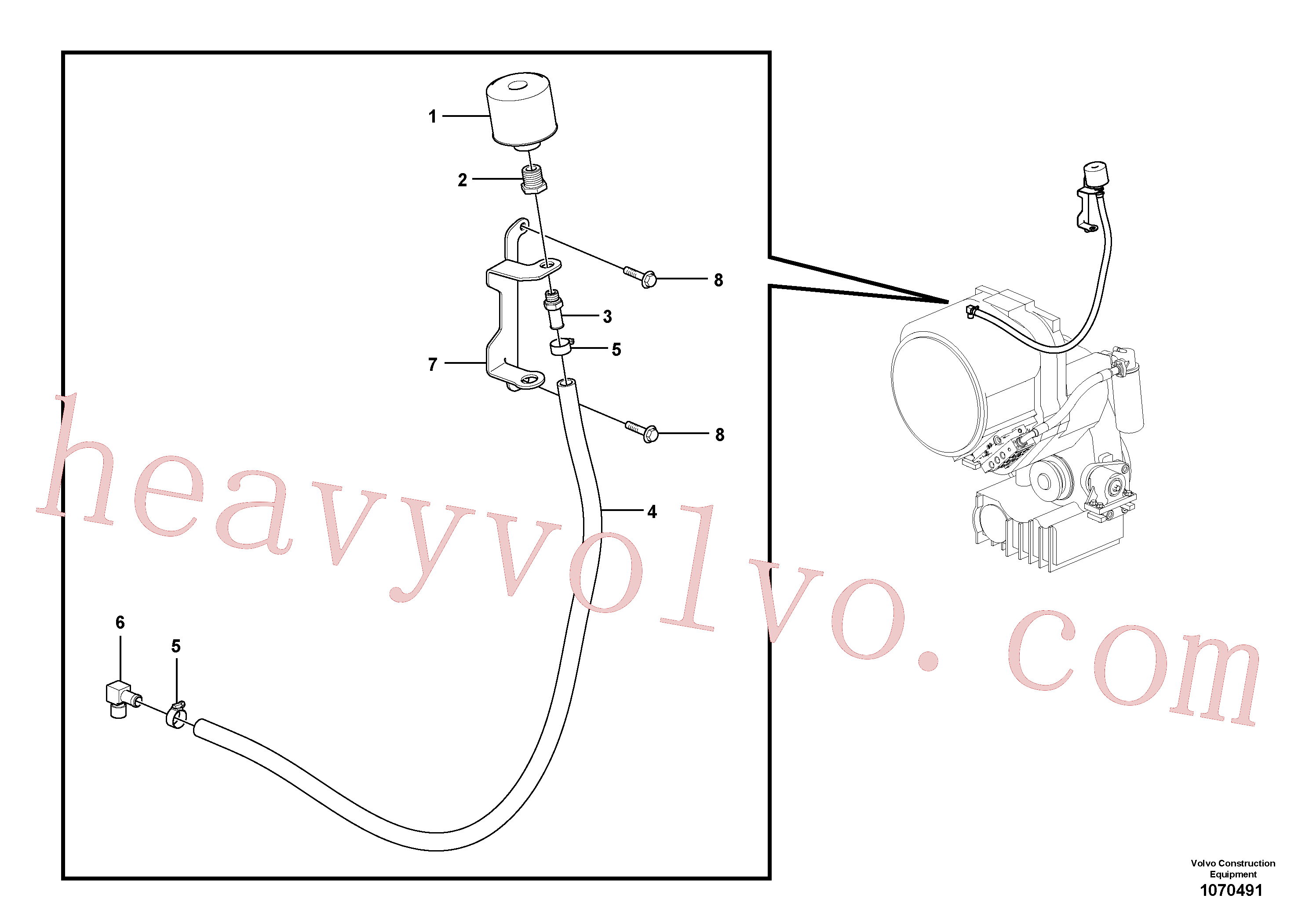 VOE13961607 Nipple for Volvo Excavator Parts