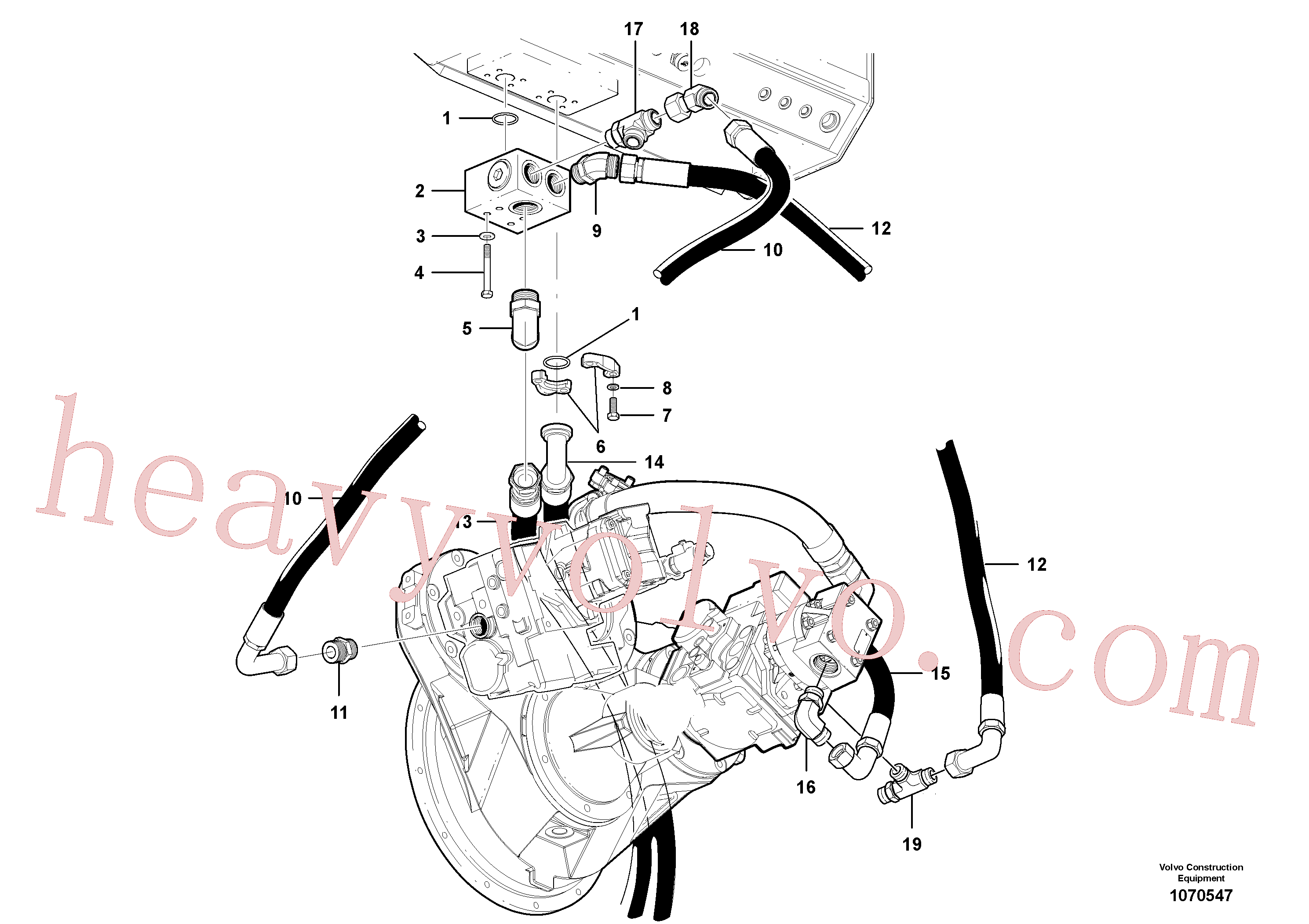 China Made VOE935276 Elbow nipple parts for Volvo Excavator