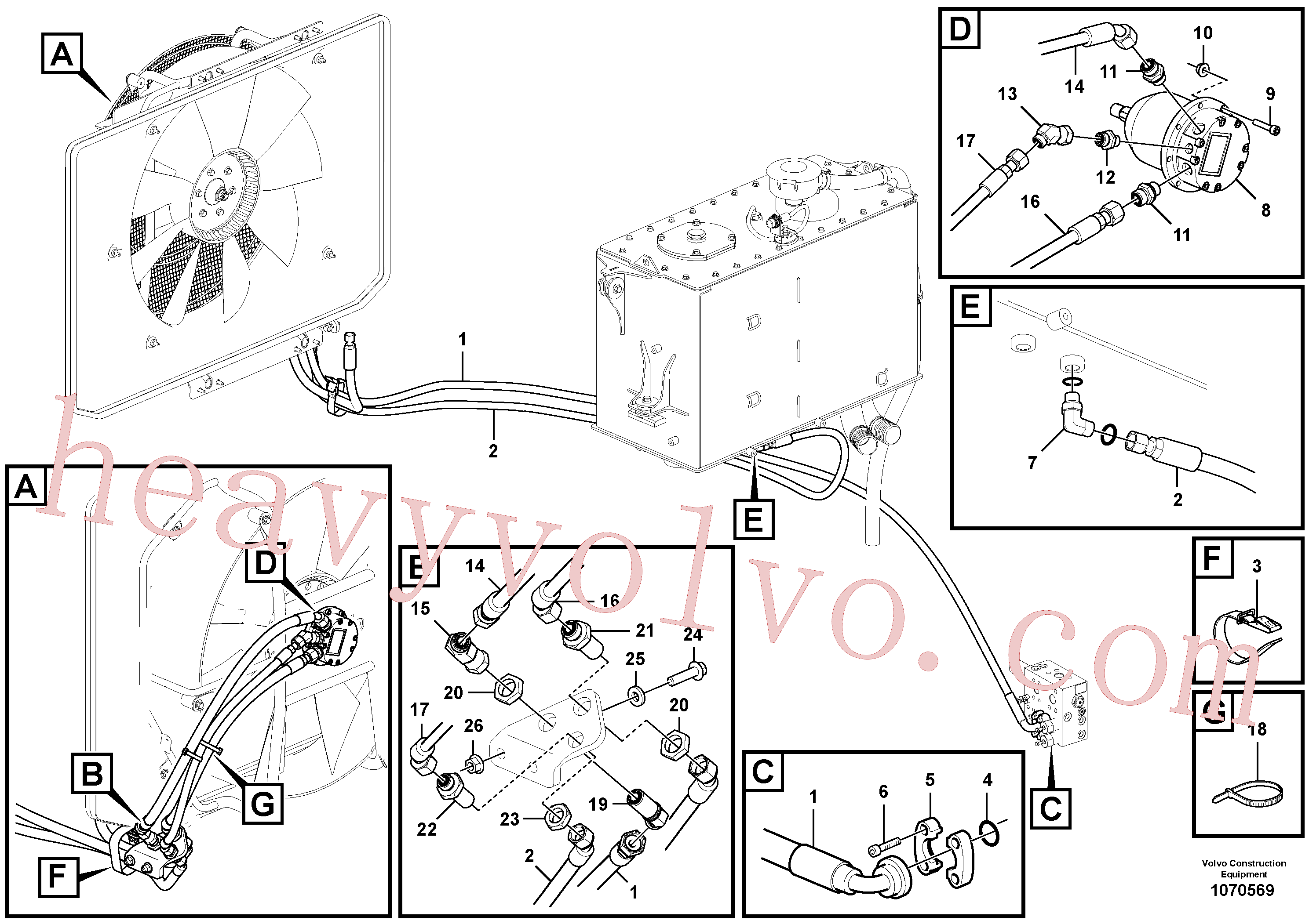 VOE935425 Nipple for Volvo Excavator spare