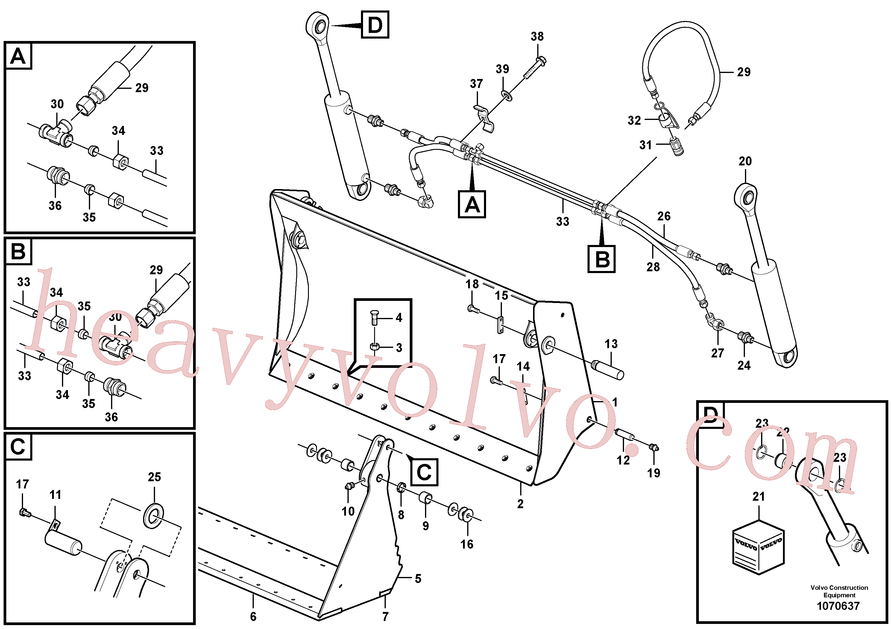 ZM2120880 Hose assembly for Volvo Excavator Parts