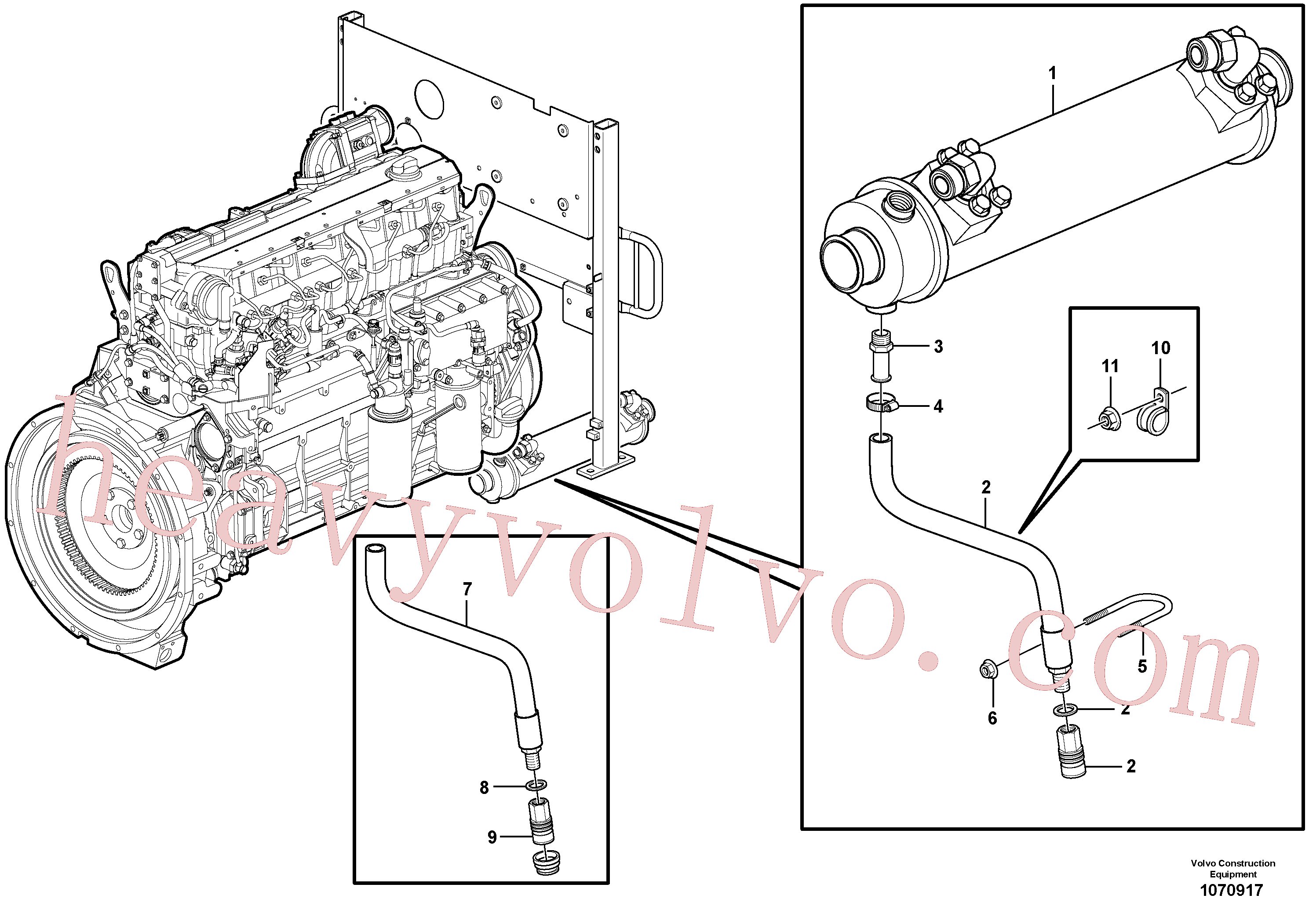 VOE943472 Hose clamp for Volvo Excavator Parts