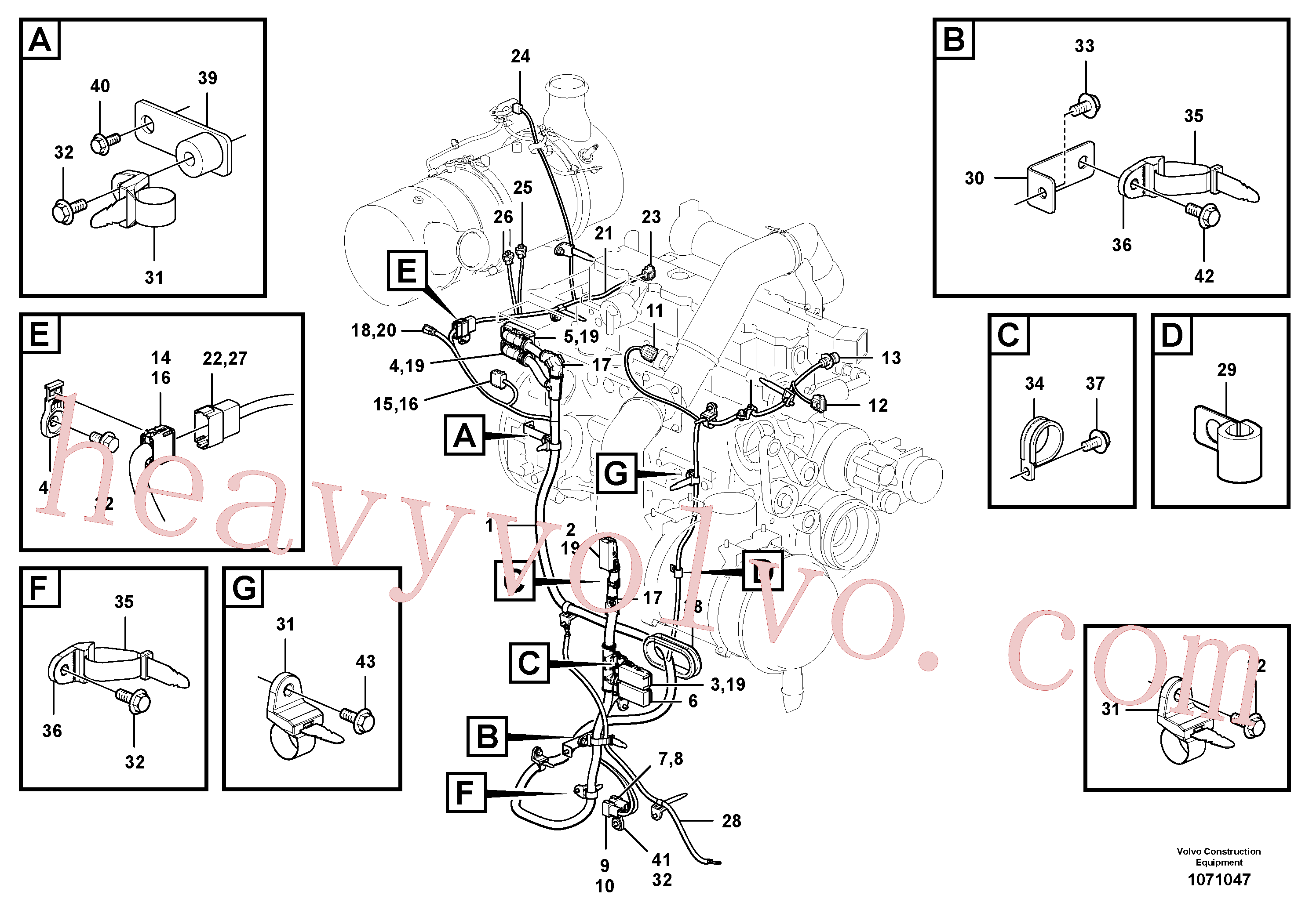 VOE14500291 Clip for Volvo Excavator spare