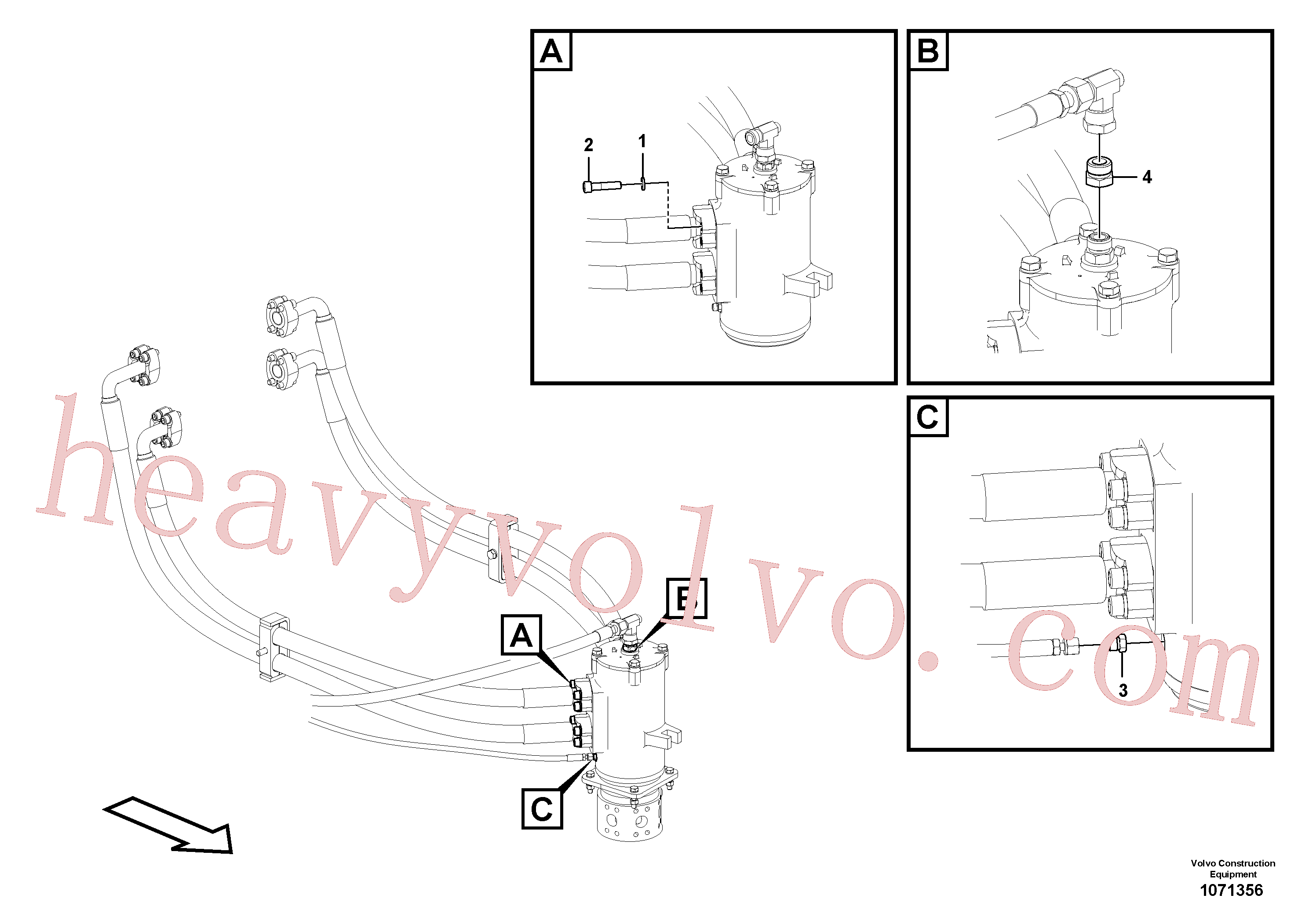 Volvo excavator part VOE935652 Plug for sale