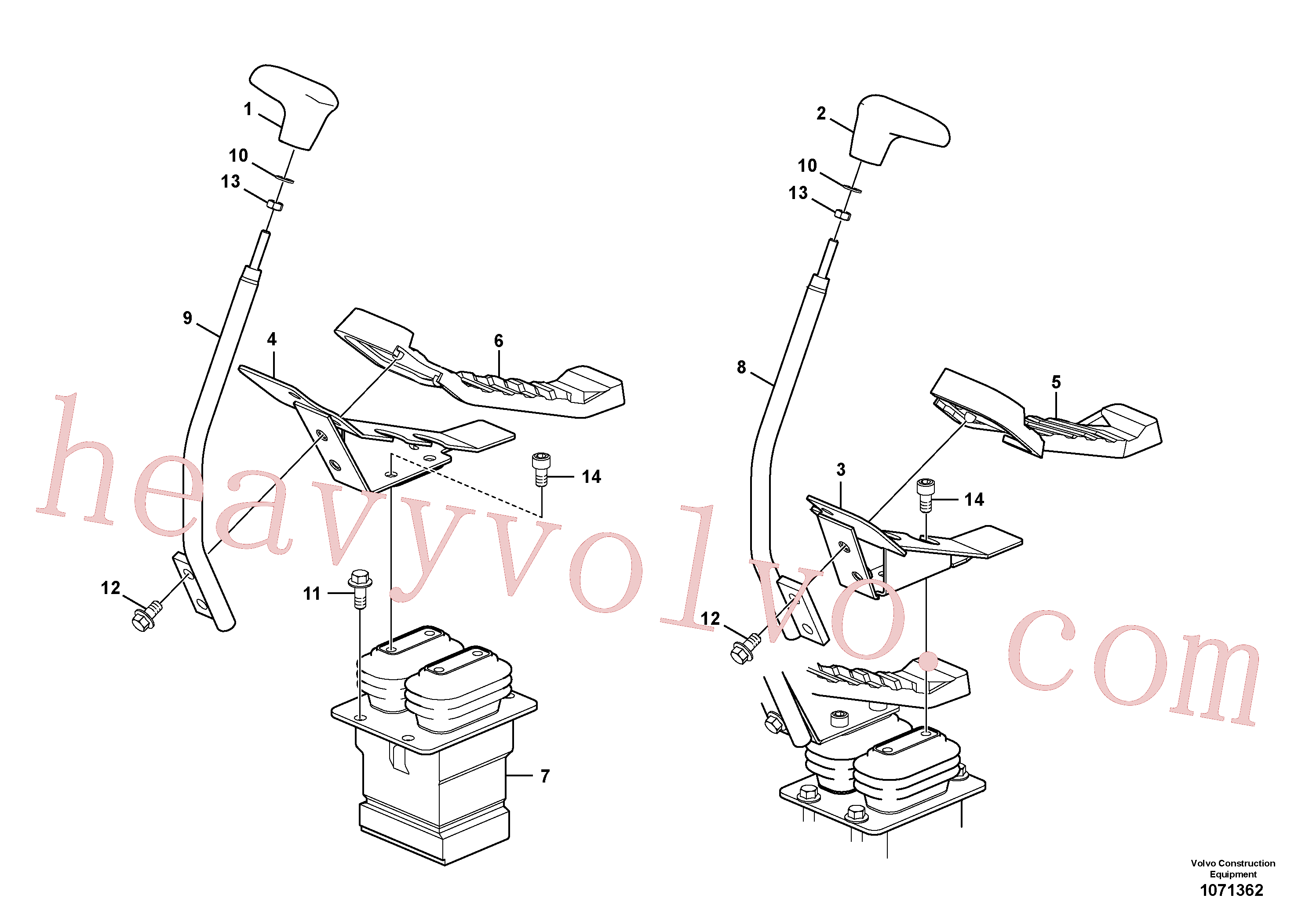 Volvo Assembly VOE14542407 Control lever for sale