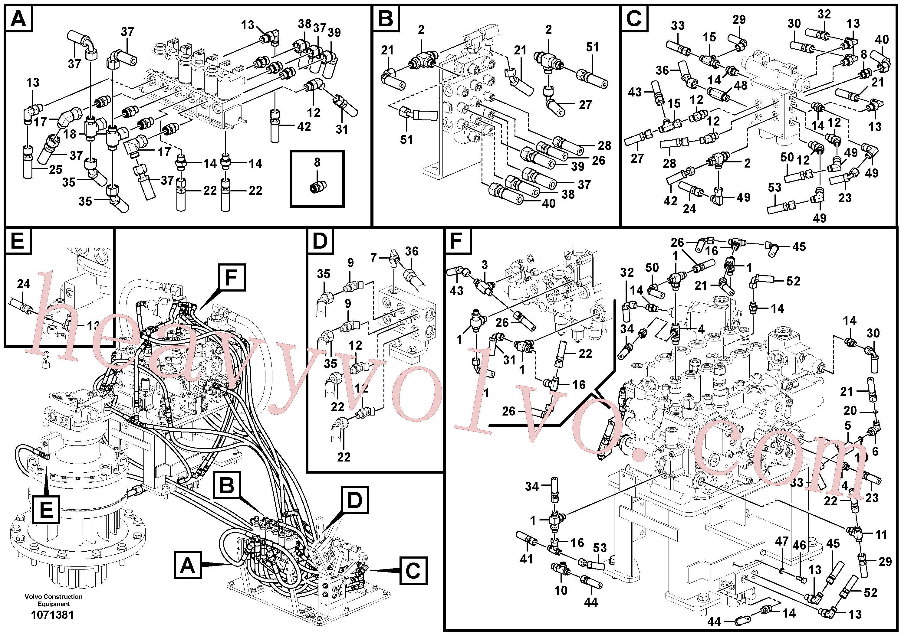 Volvo excavator part VOE937327 Pilot for sale