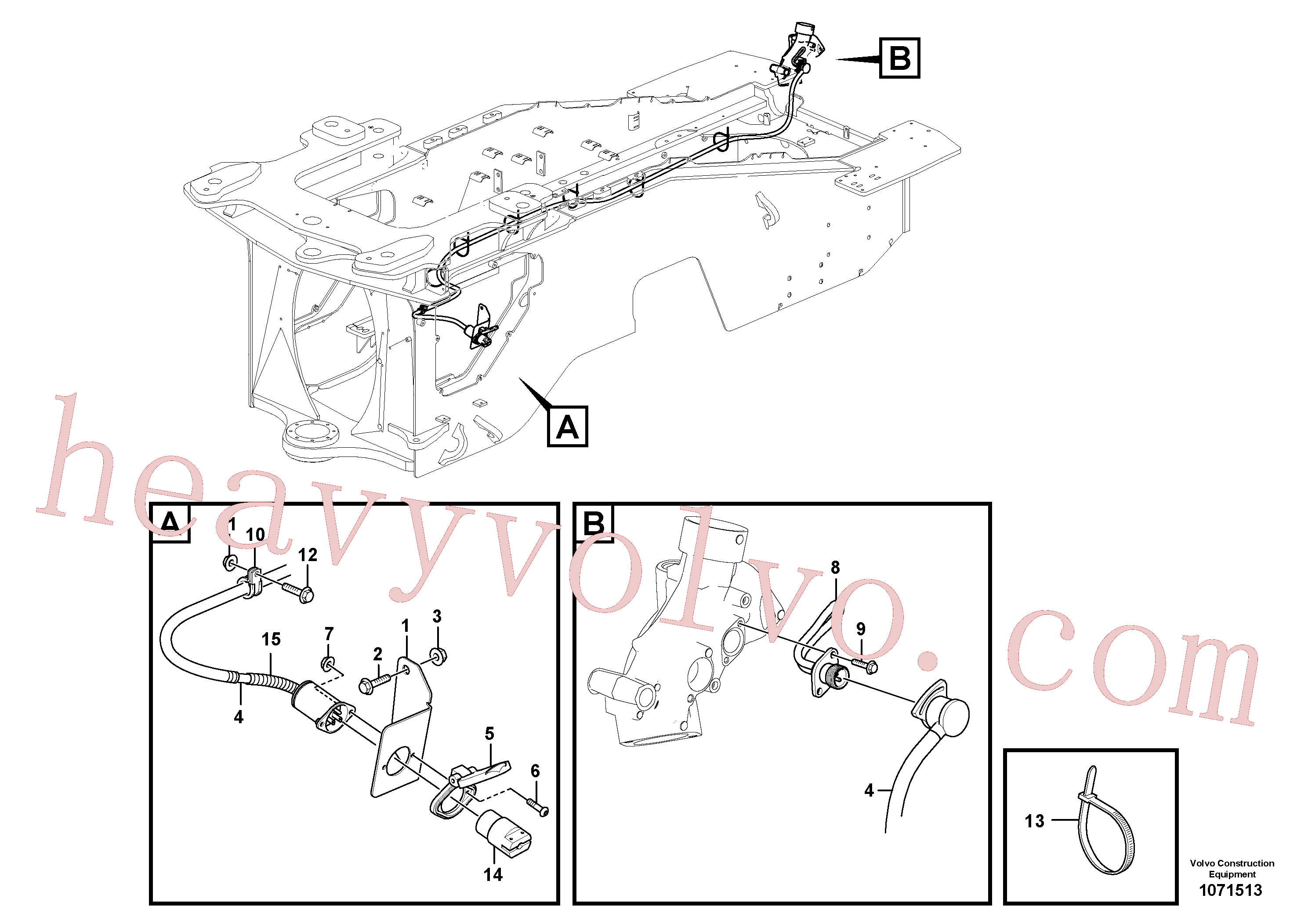 VOE60113141 Flange nut for Volvo Excavator spare