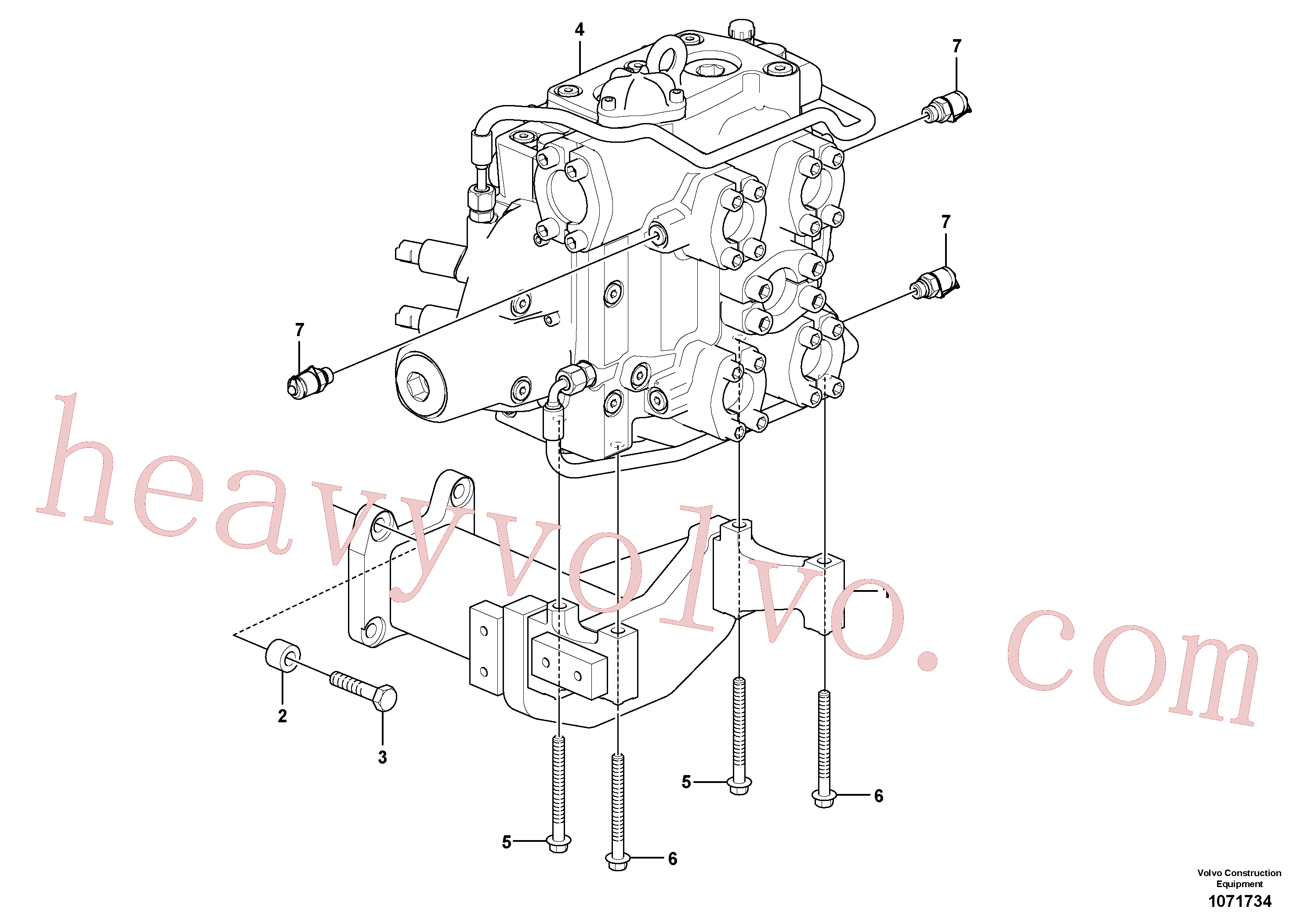Volvo excavator part VOE15076862 Hydraulic valve for sale
