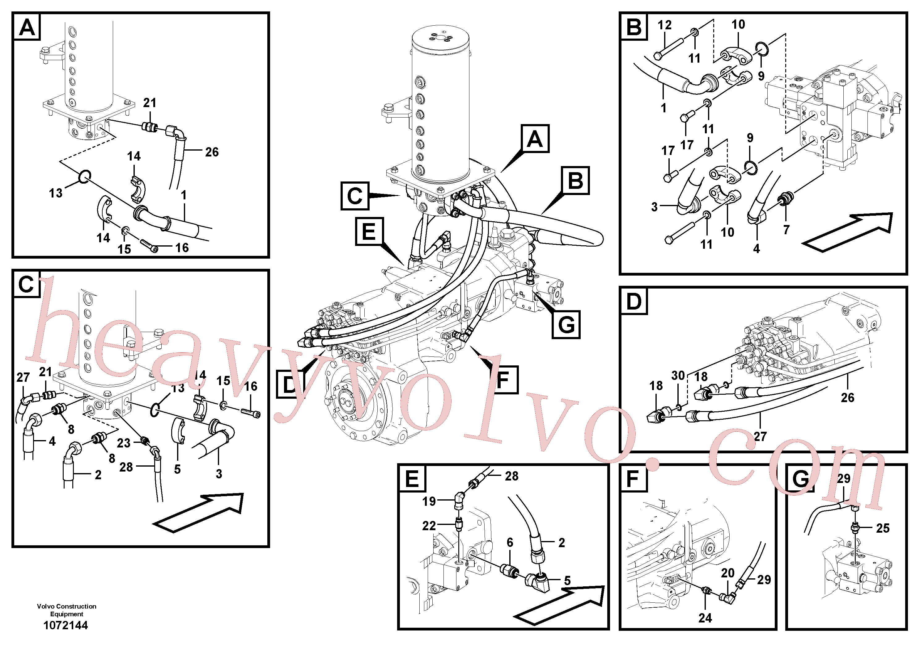 VOE937364 Hose assembly for Volvo Excavator Parts