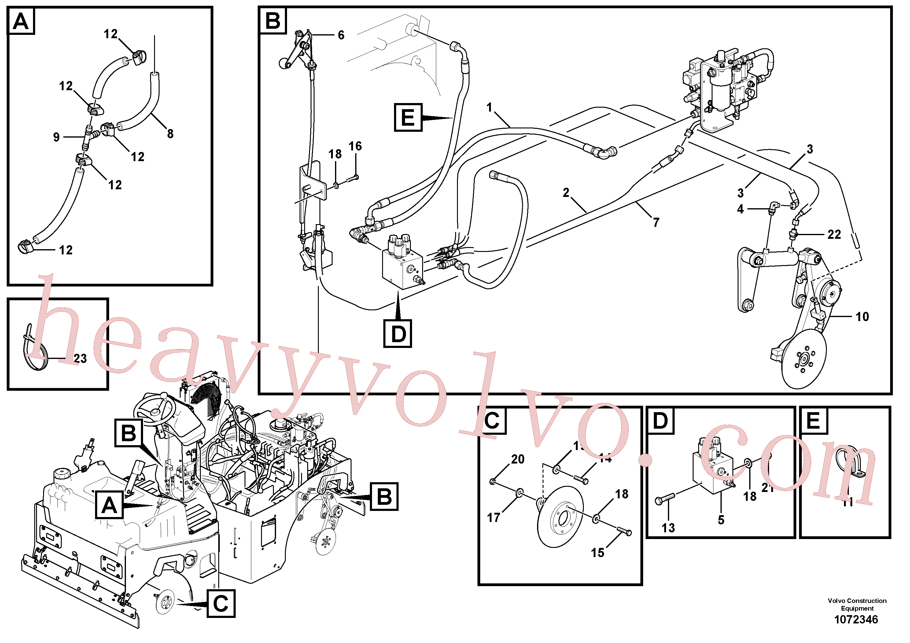 VOE15014699 Hose assembly for Volvo Excavator Parts
