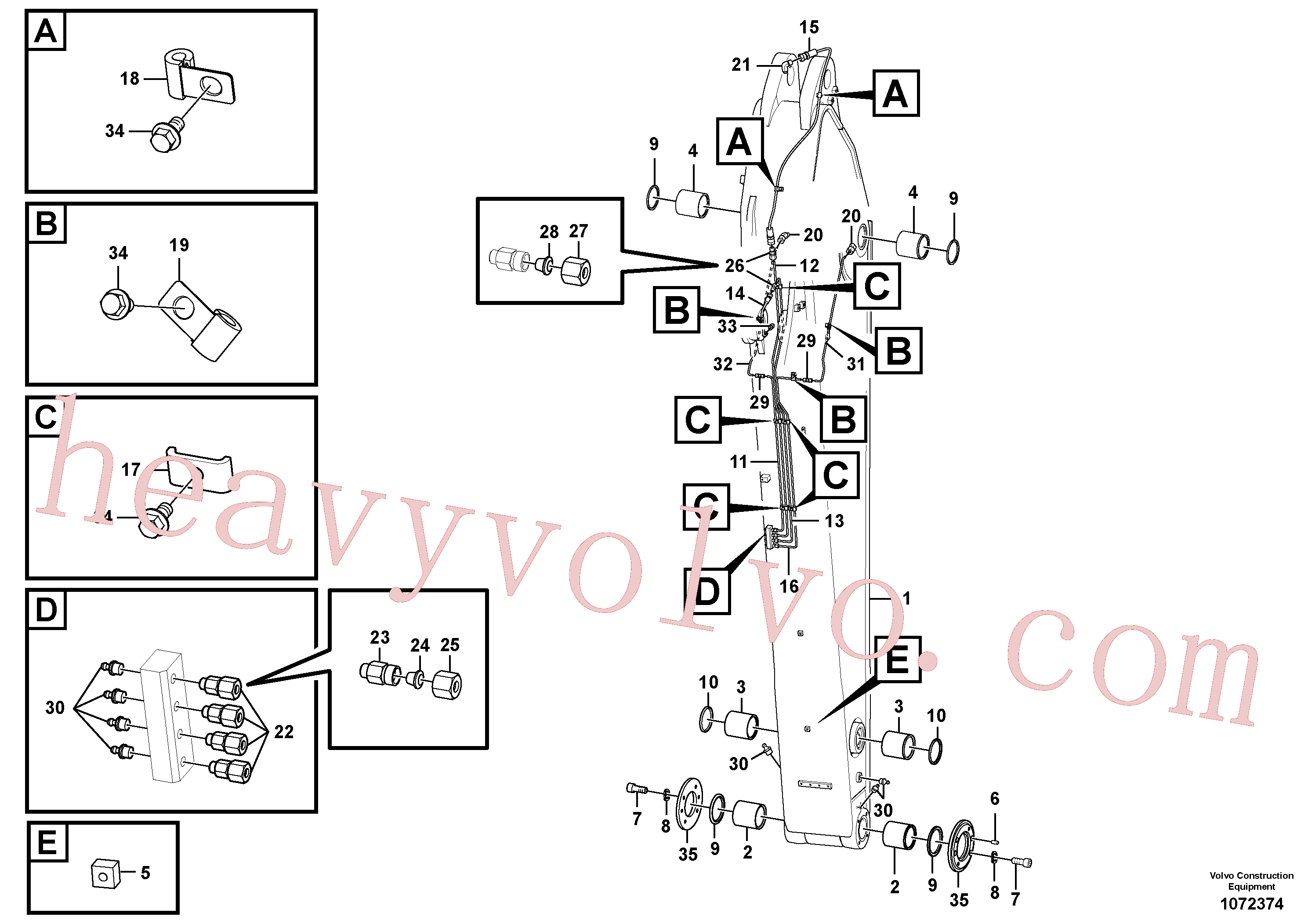 VOE14550824 Nipple for Volvo Excavator spare