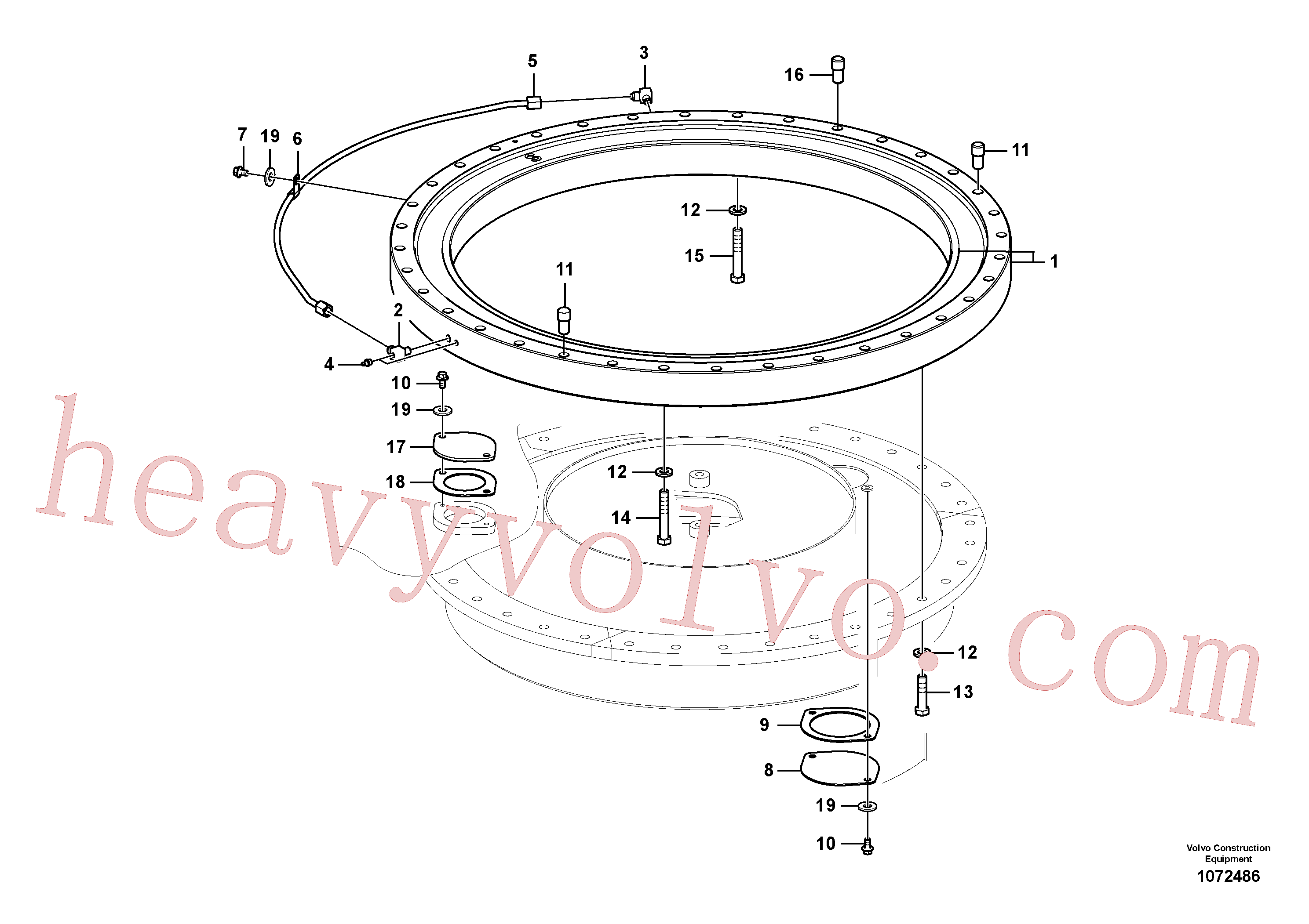 Volvo excavator part VOE14647524 Swing gear for sale