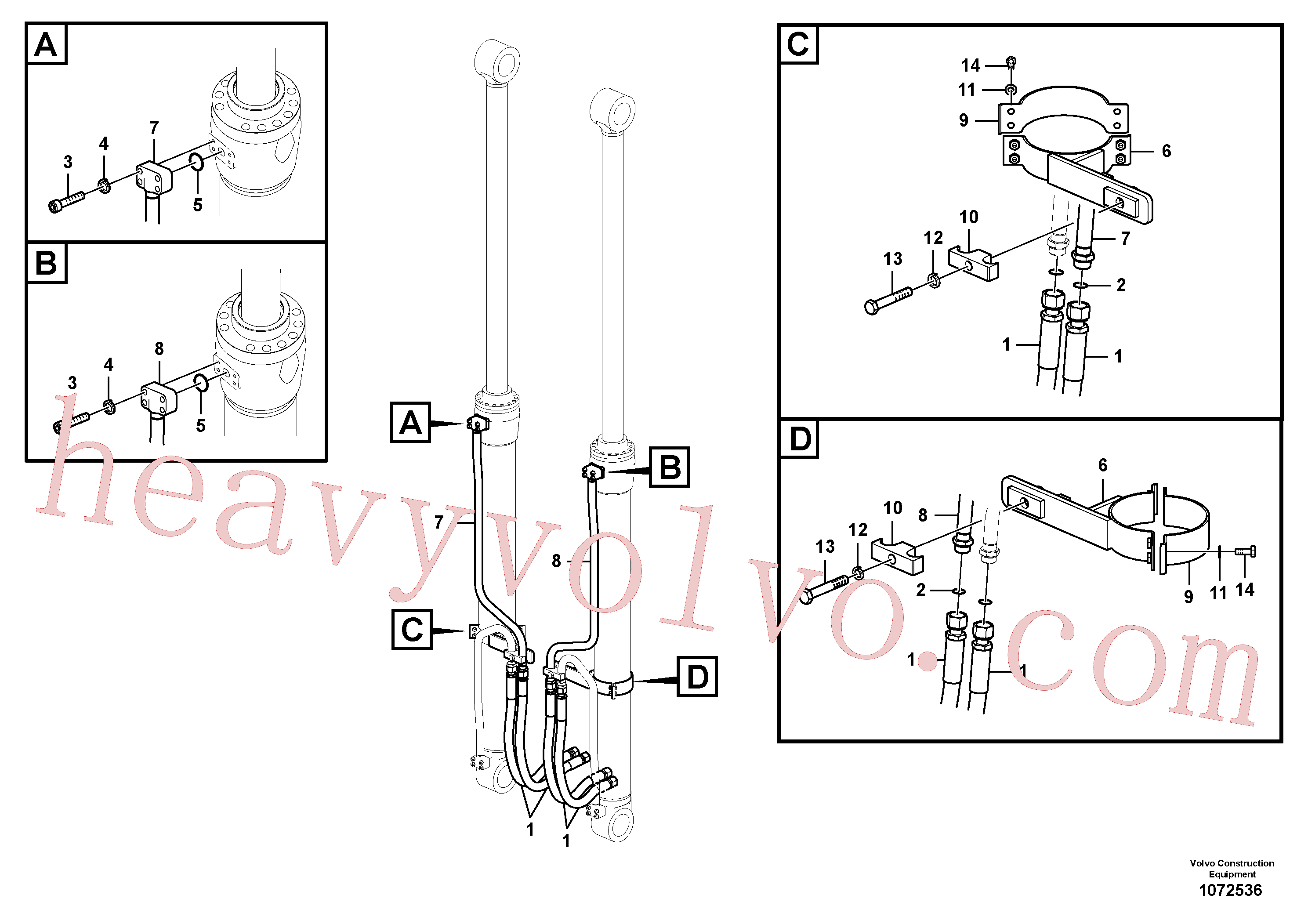 China Made VOE997967 Hexagon screw parts for Volvo Excavator