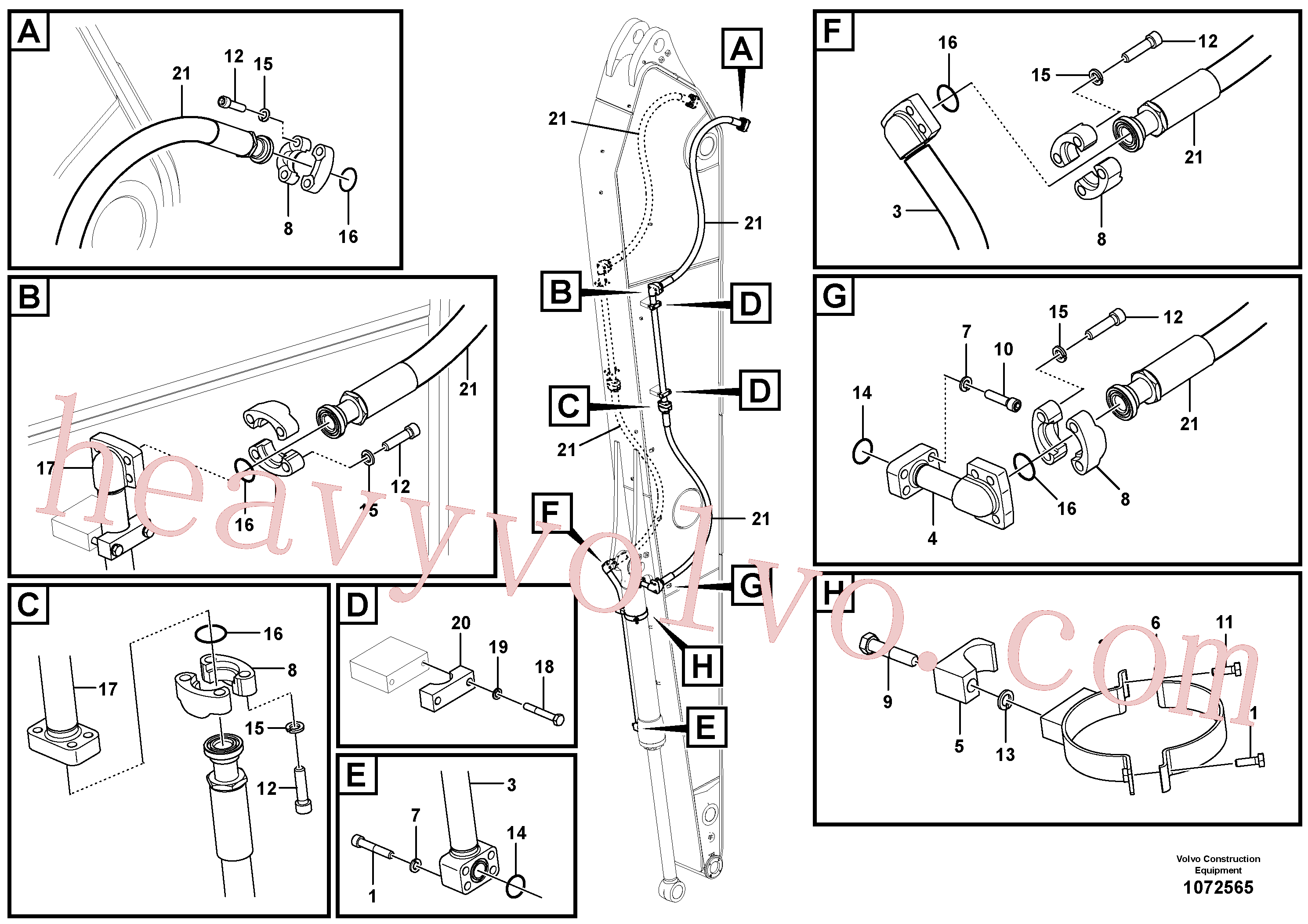 Volvo excavator part VOE14677998 Pipe for sale