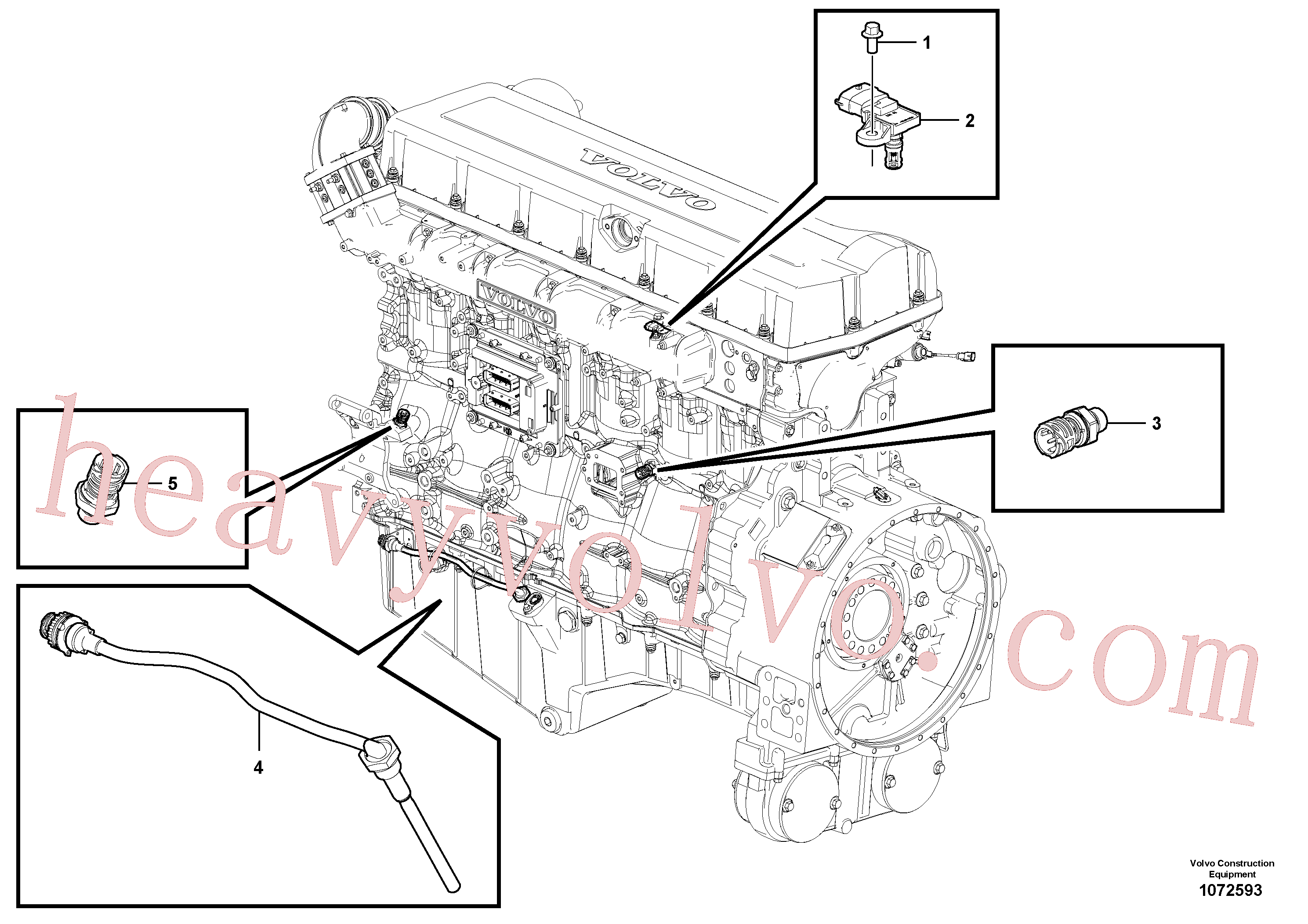 VOE22422785 Sensor, Pressure sensor for Volvo Excavator spare