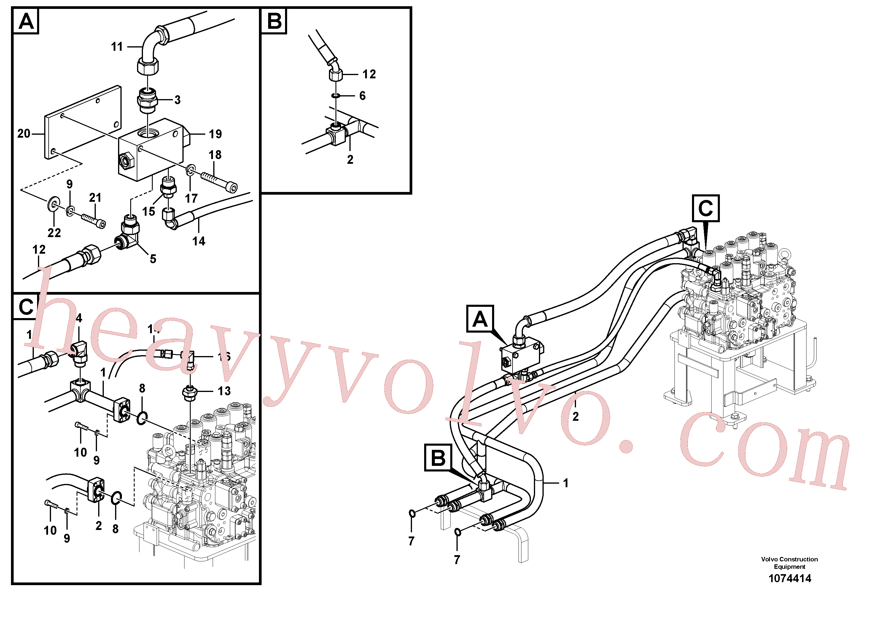 China Made VOE14574574 Valve parts for Volvo Excavator