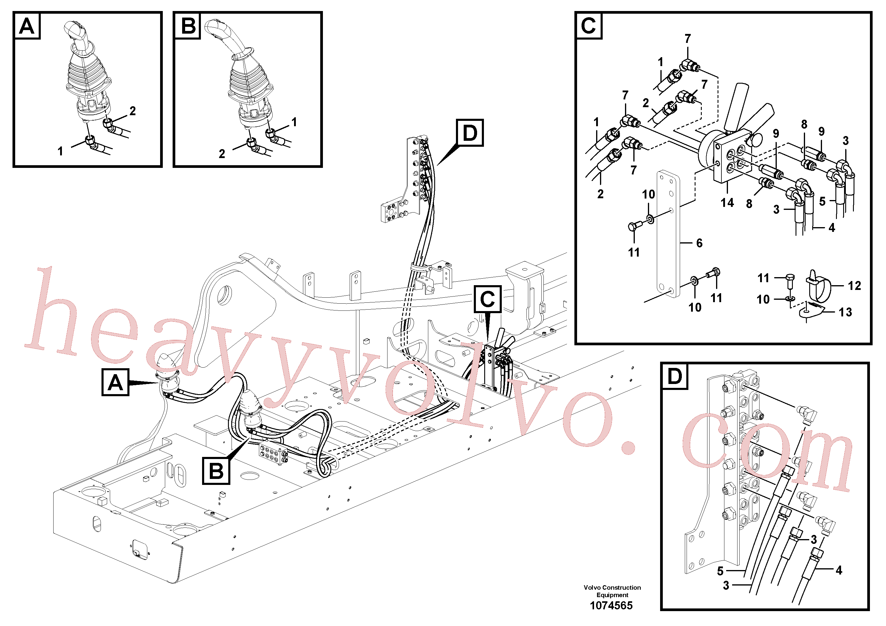 VOE937870 Hose assembly for Volvo Excavator spare