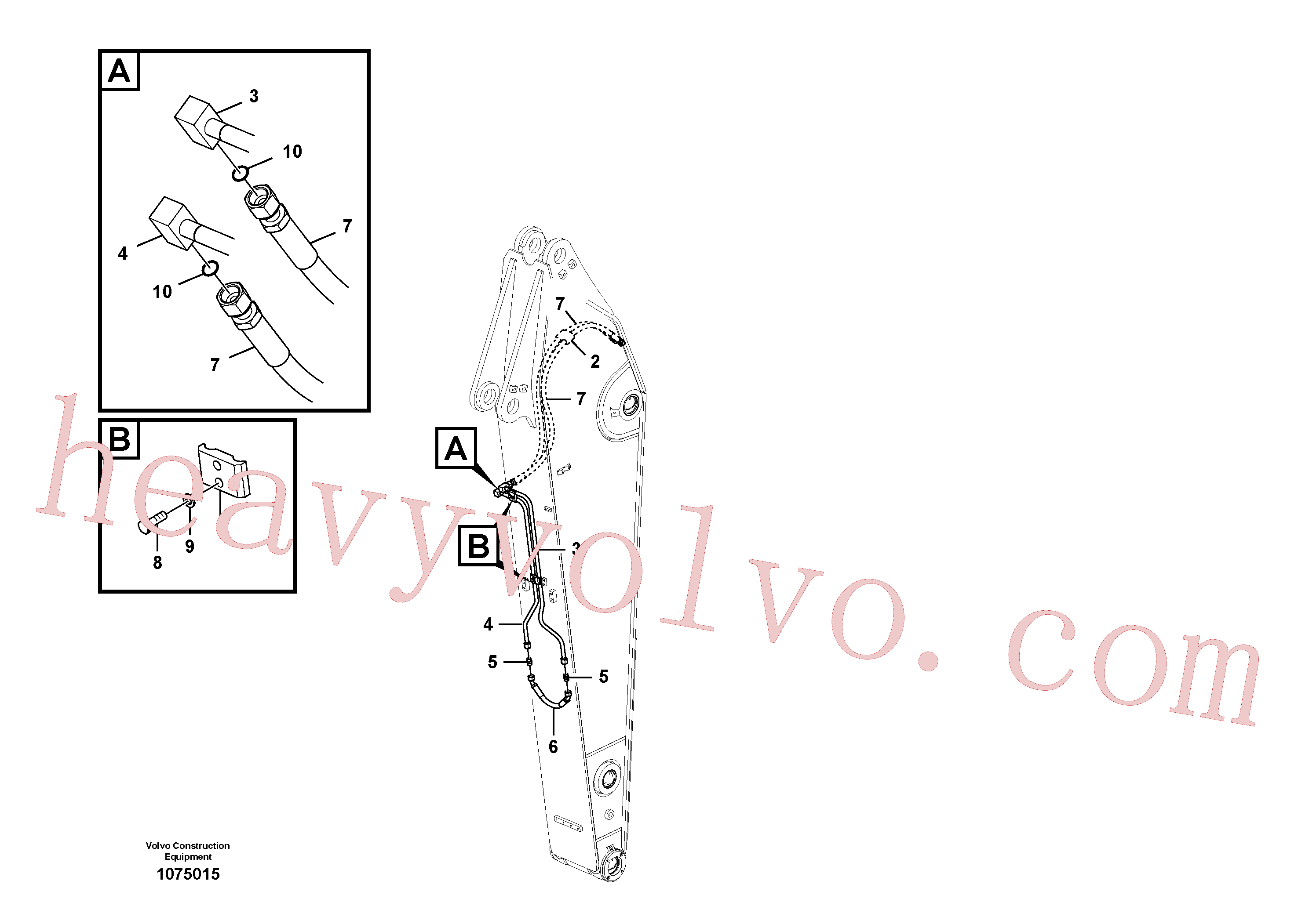 Volvo excavator part VOE14557509 Pipe for sale