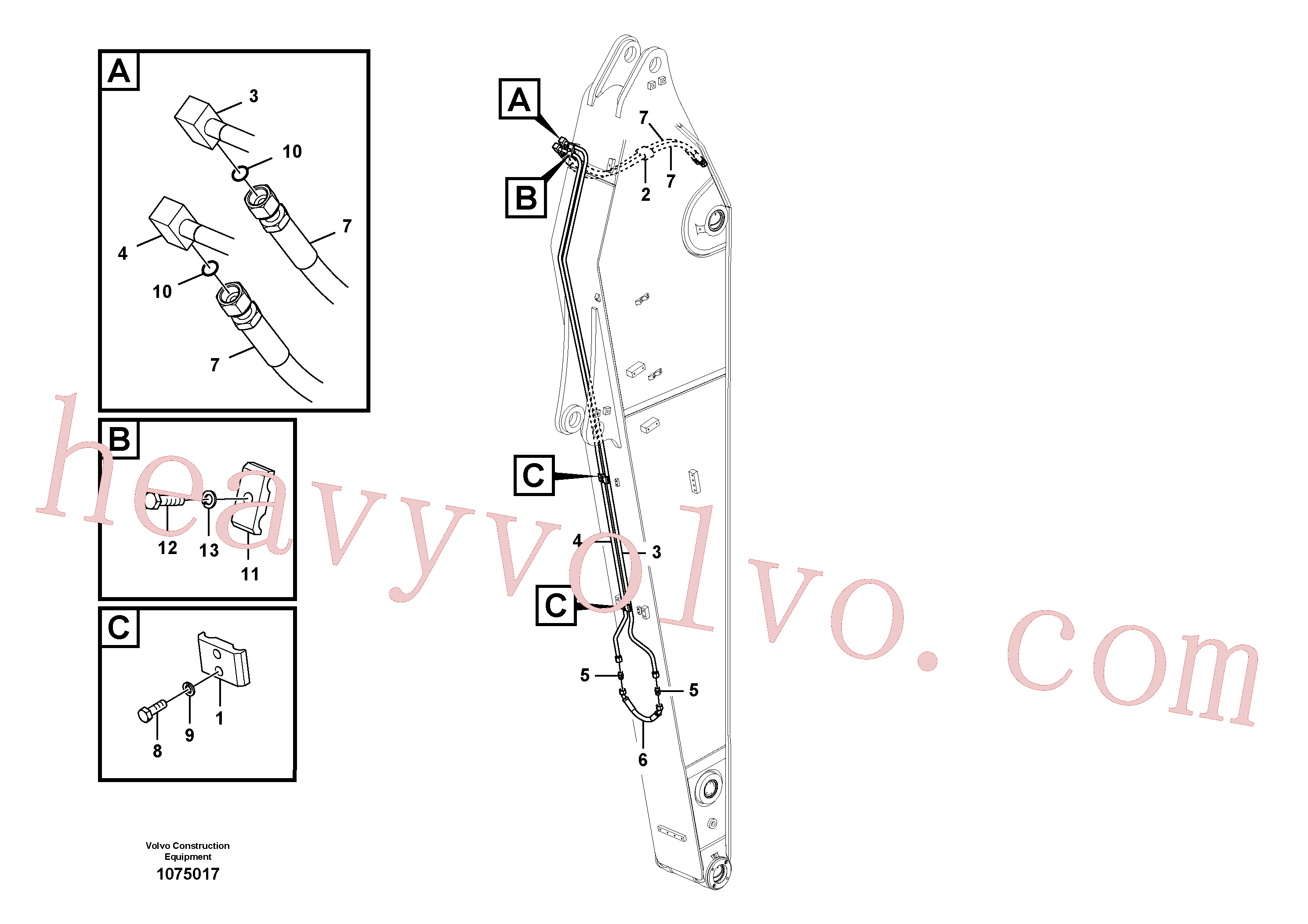 Volvo excavator part VOE14677485 Pipe for sale
