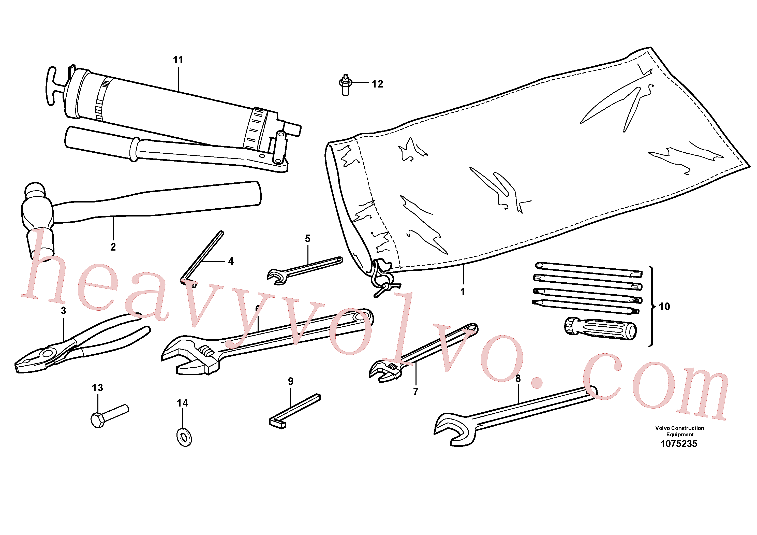 Volvo excavator part VOE6611274 Key for sale