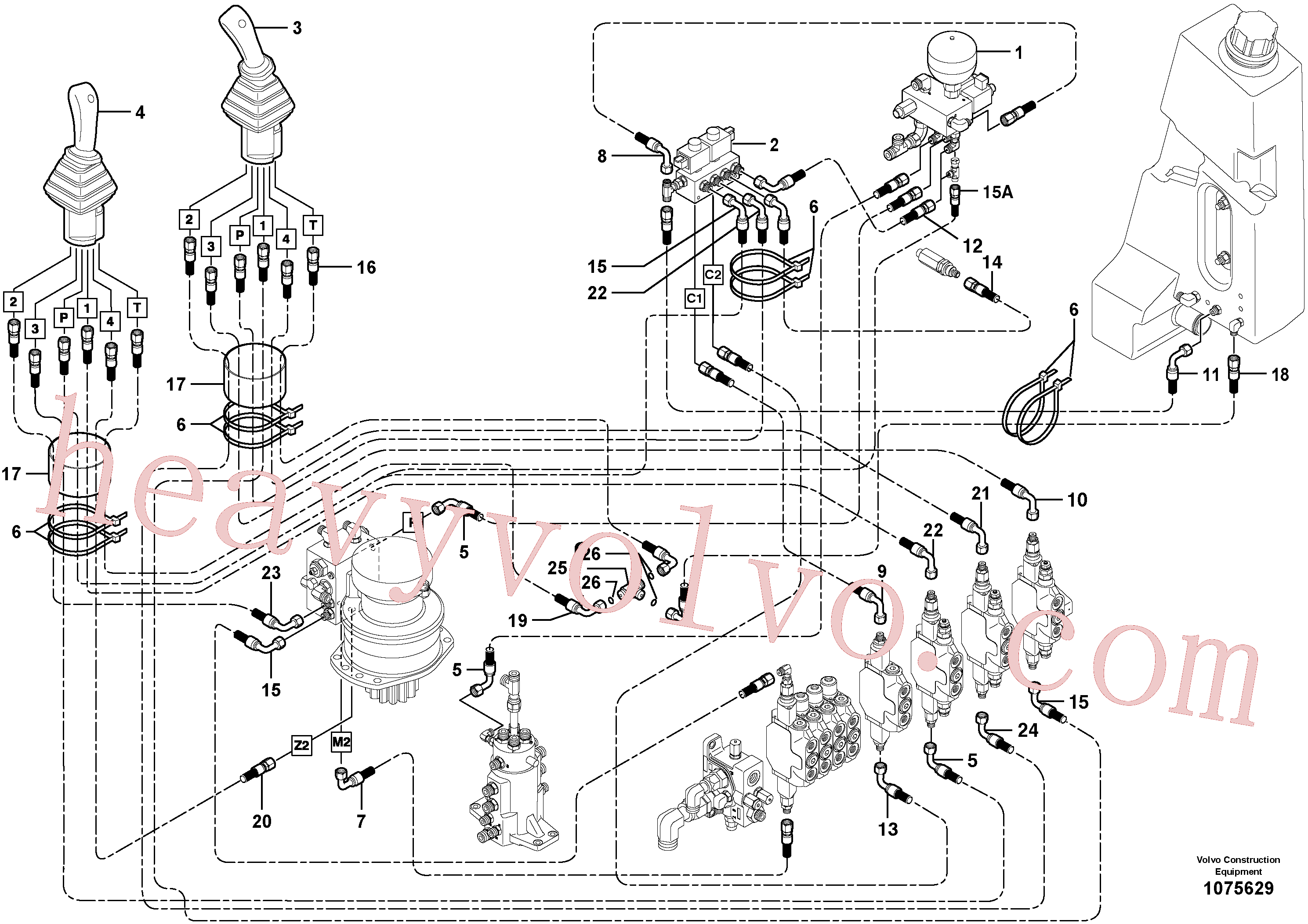China Made VOE936823 Hose assembly parts for Volvo Excavator