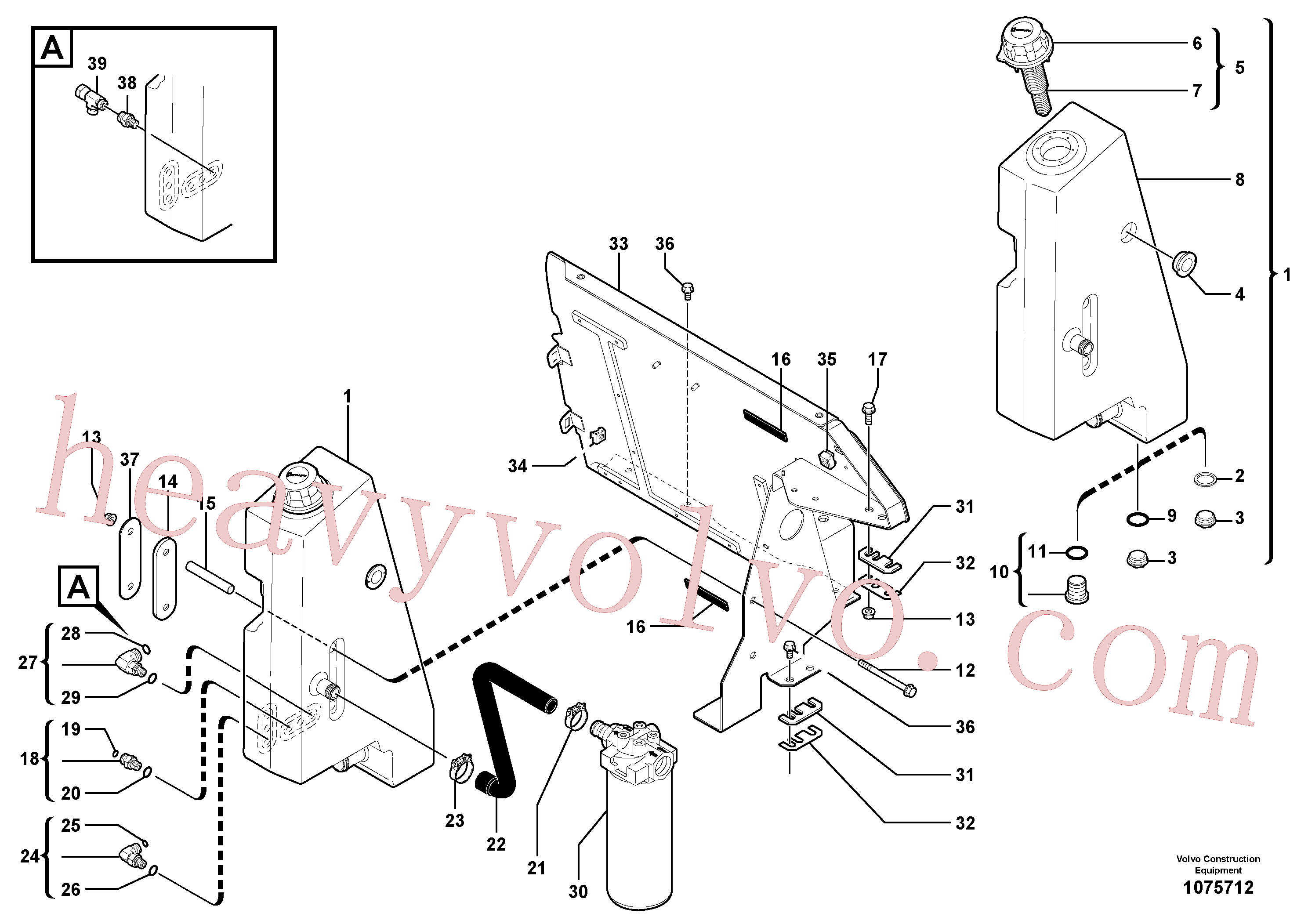 China Made VOE11802340 Nut parts for Volvo Excavator