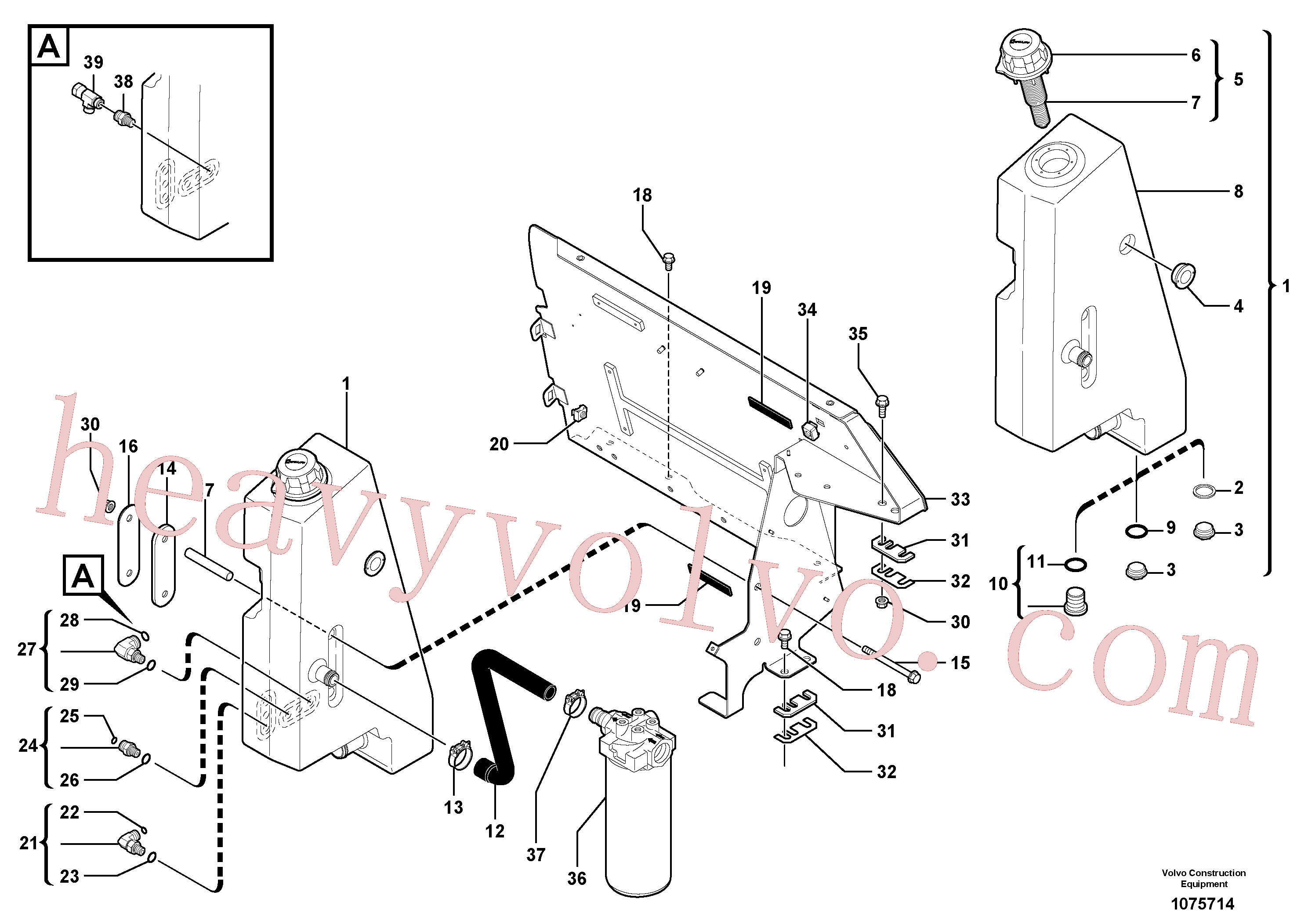 China Made VOE11802340 Nut parts for Volvo Excavator