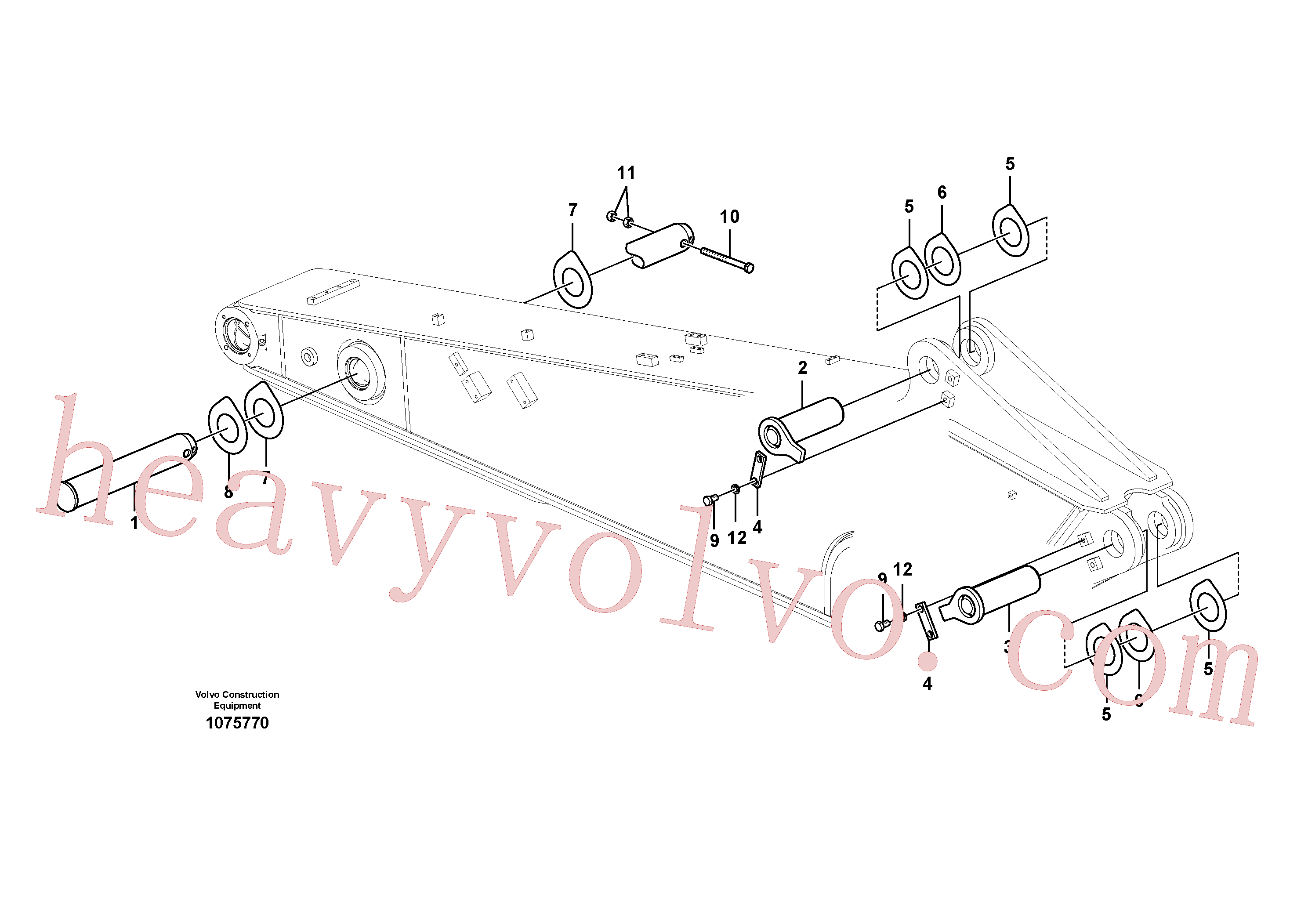 China Made VOE14511008 Pin parts for Volvo Excavator
