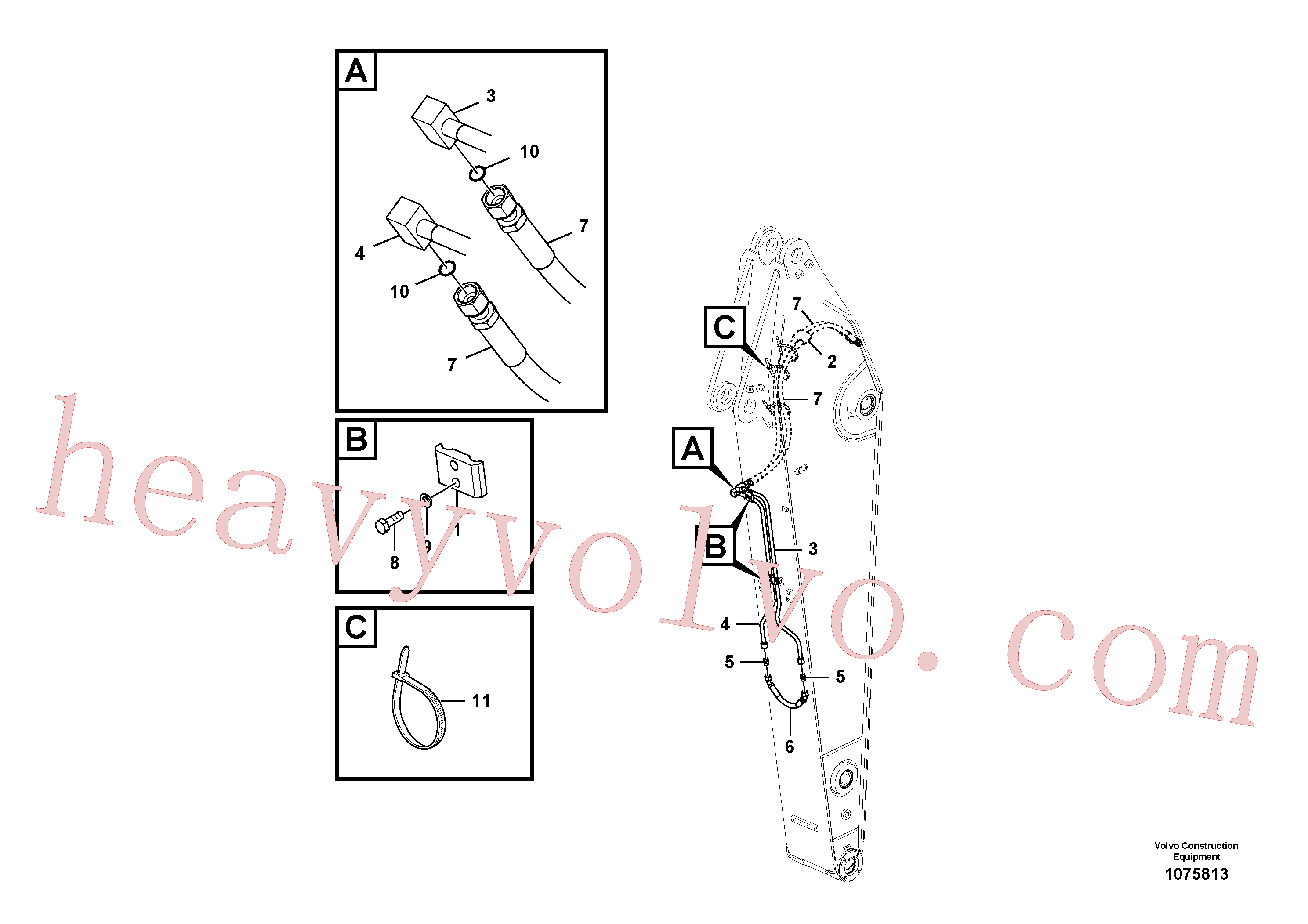 VOE14678058 Pipe for Volvo Excavator Parts