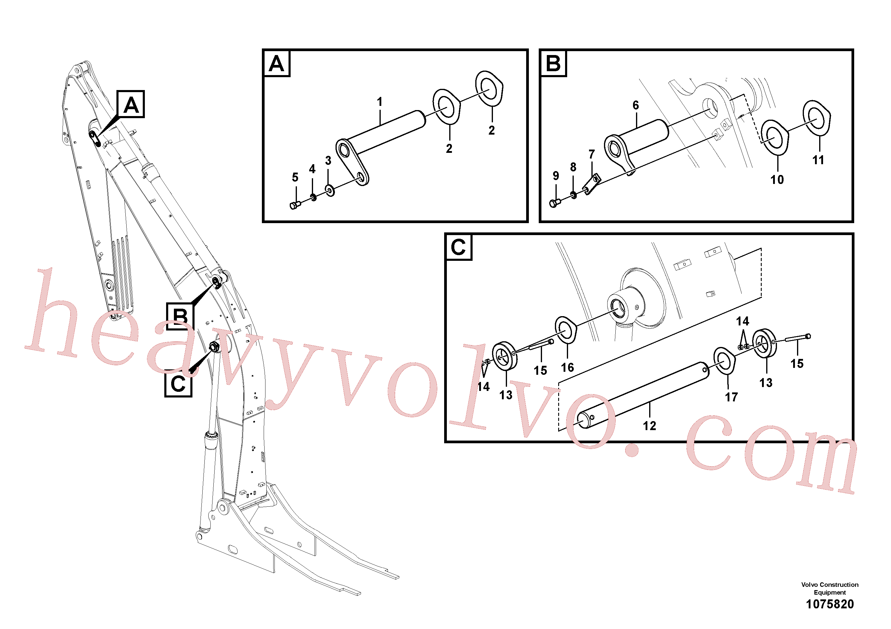 VOE14703232 Shim for Volvo Excavator Parts