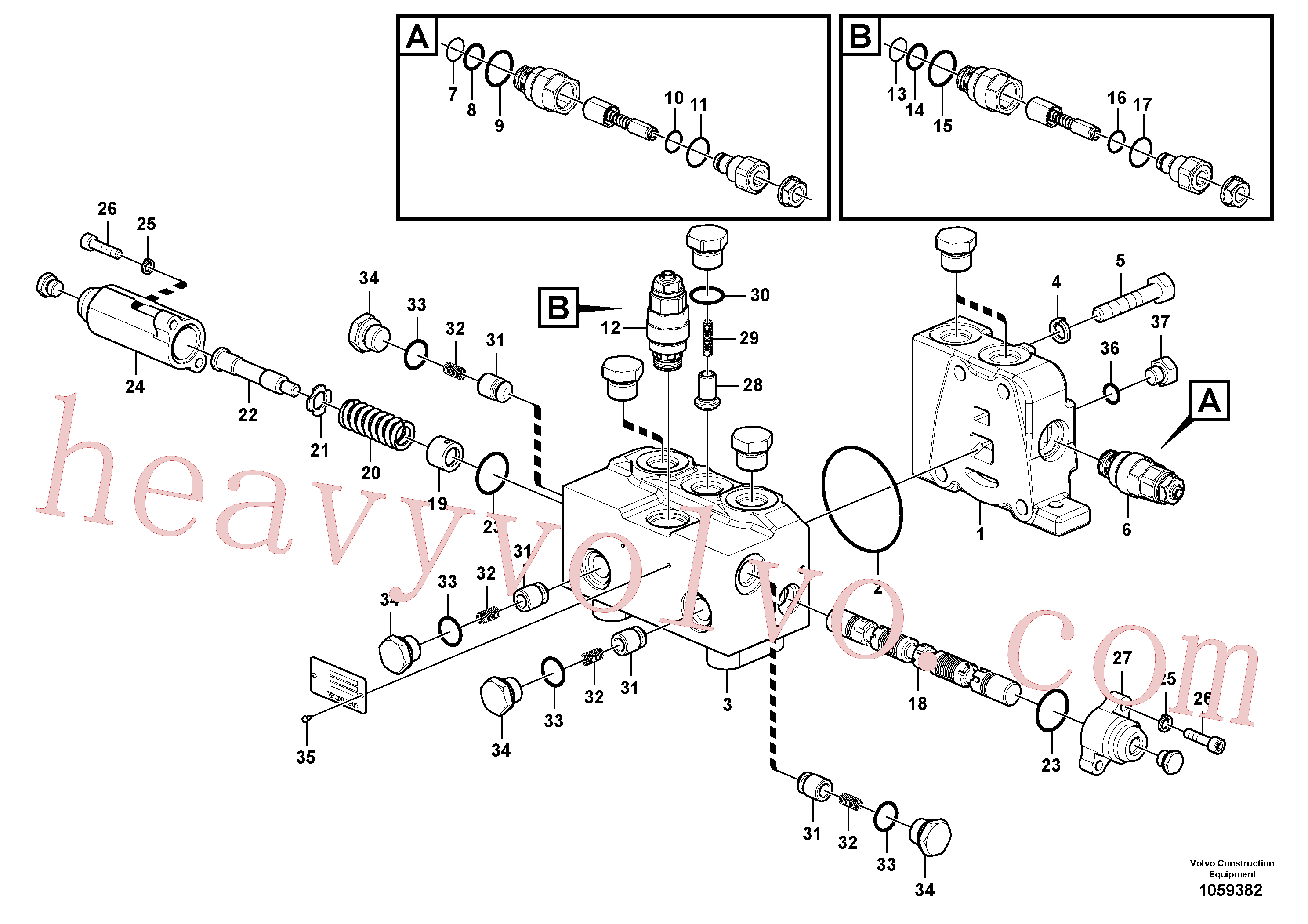 VOE14617938 Relief valve for Volvo Excavator Parts