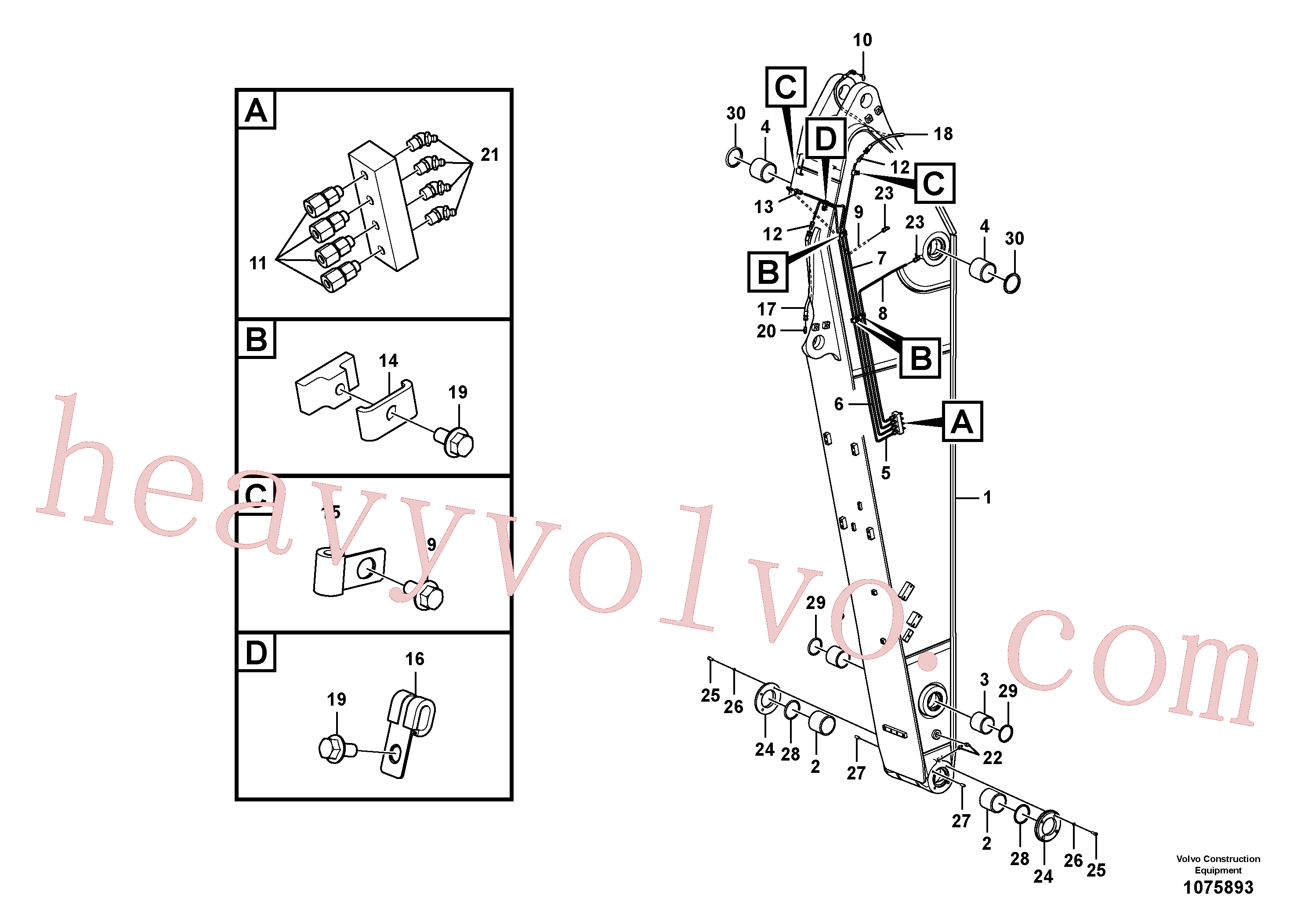 China Made SA9482-02110 Hose assembly parts for Volvo Excavator
