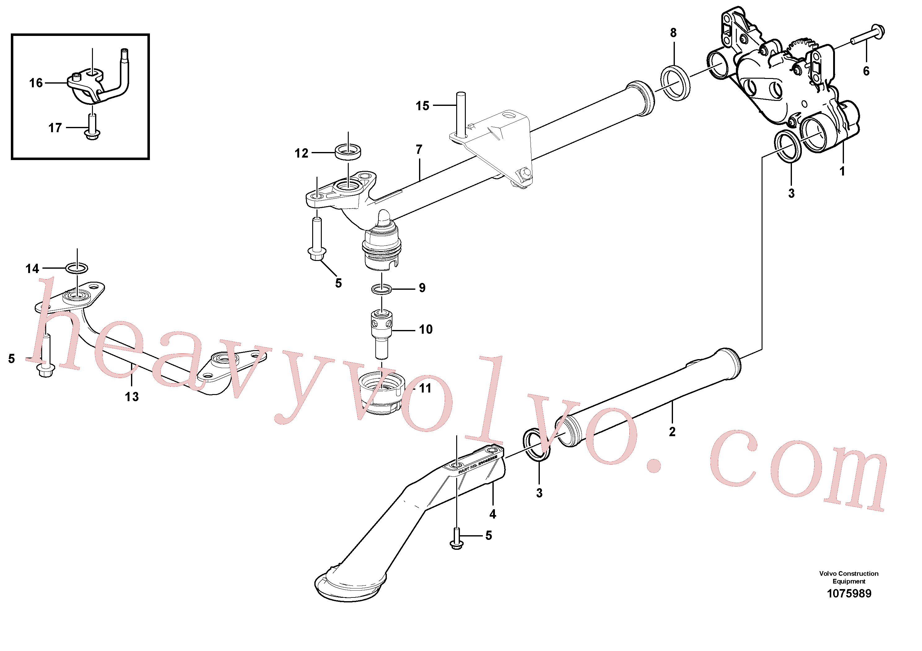 China Made VOE969986 Flange screw parts for Volvo Excavator