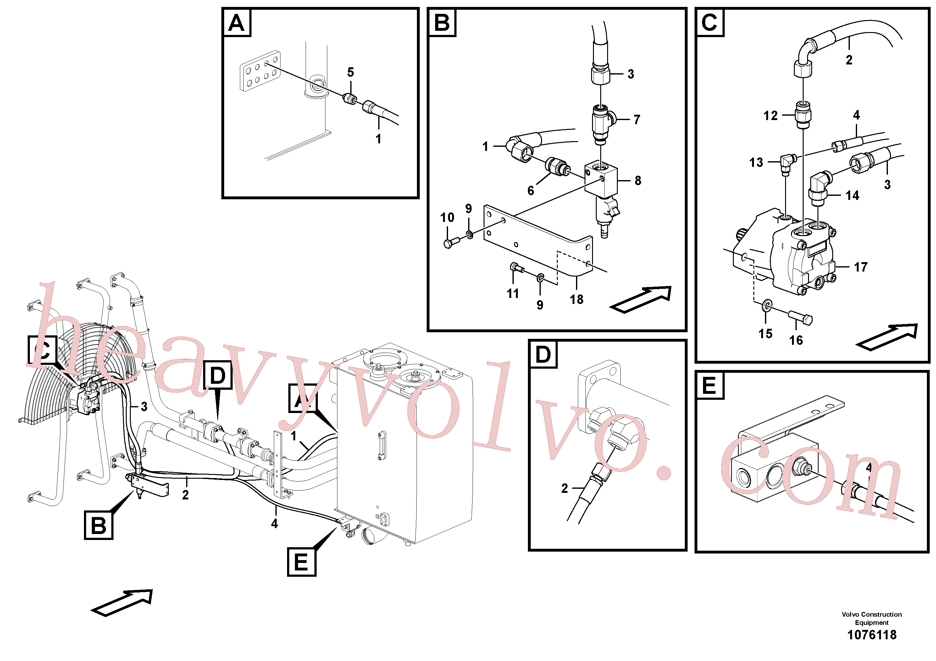 China Made VOE992578 Hexagon screw parts for Volvo Excavator