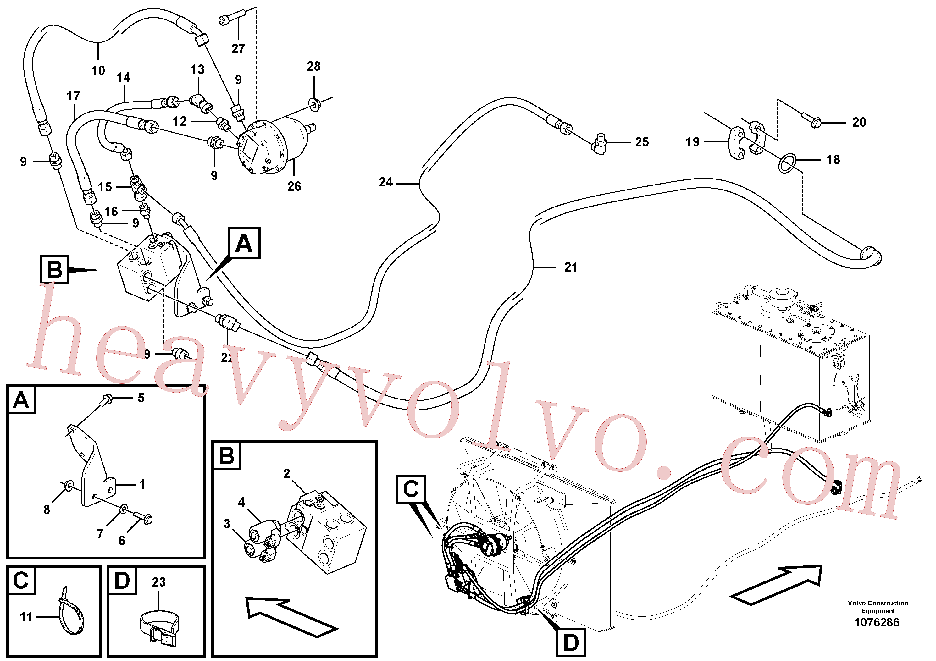 VOE60113141 Flange nut for Volvo Excavator spare