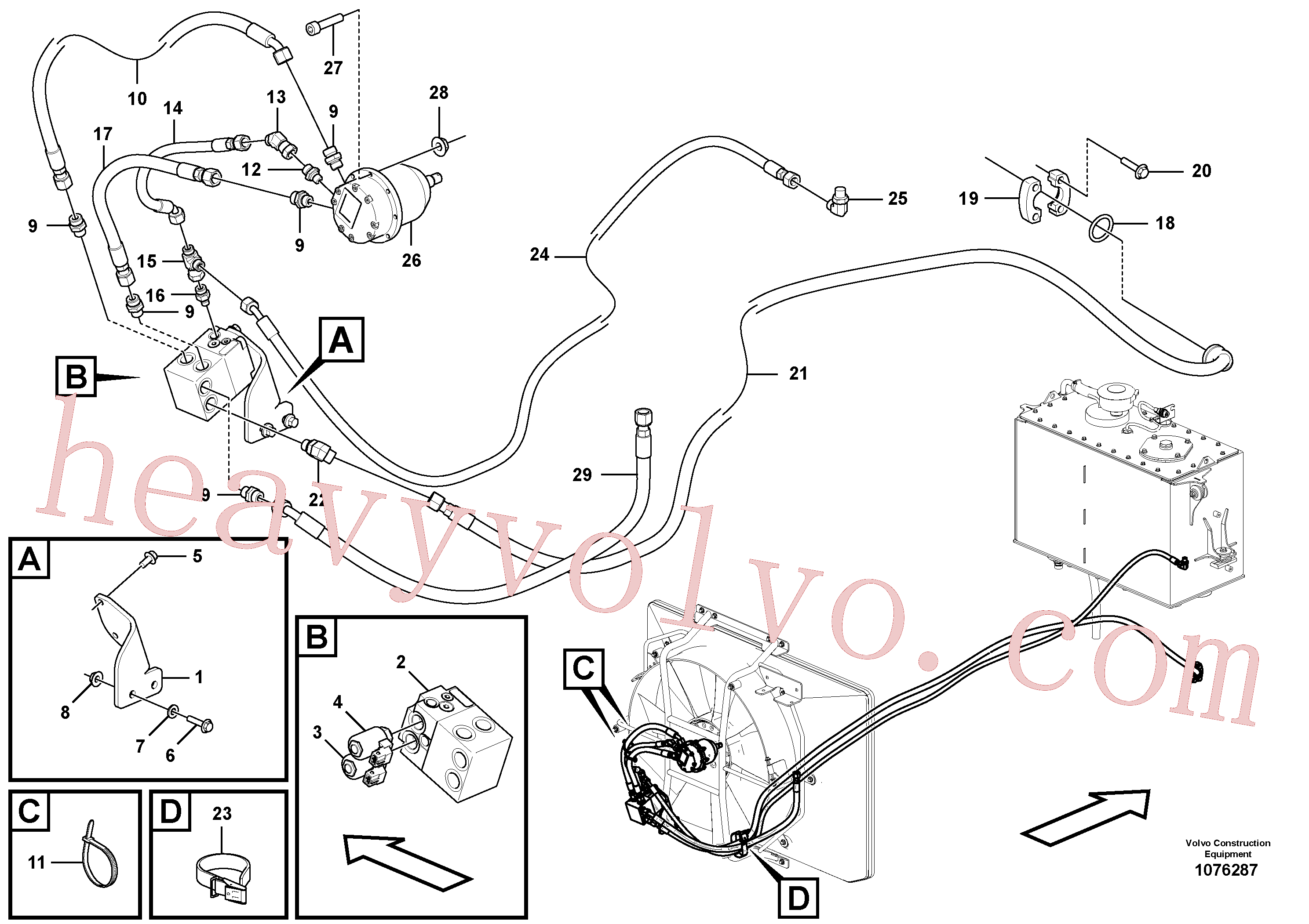 VOE60113141 Flange nut for Volvo Excavator spare
