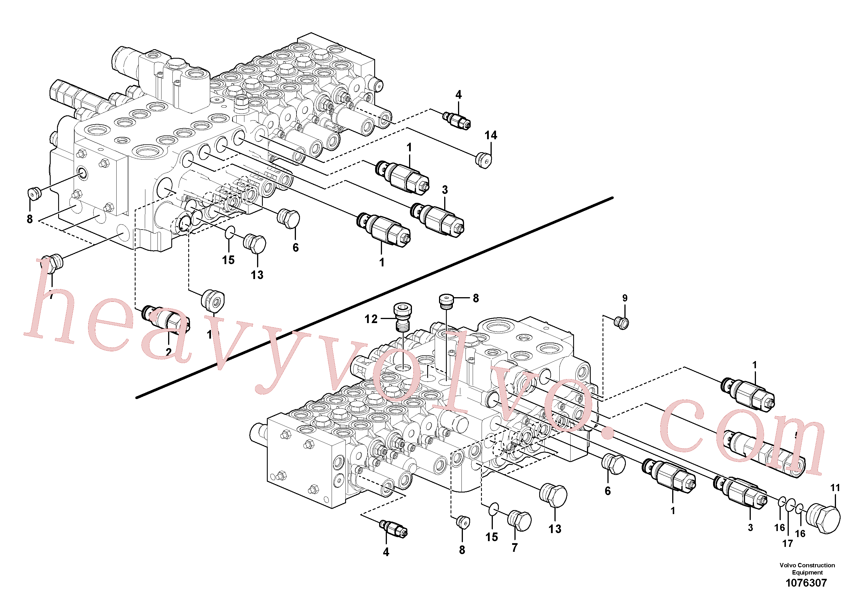 VOE14667610 Plug for Volvo Excavator Parts
