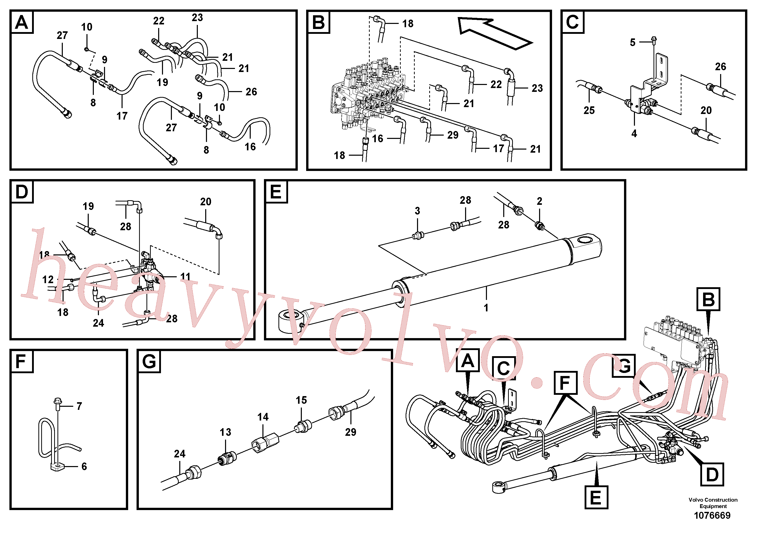 VOE15676614 Hose assembly for Volvo Excavator Parts