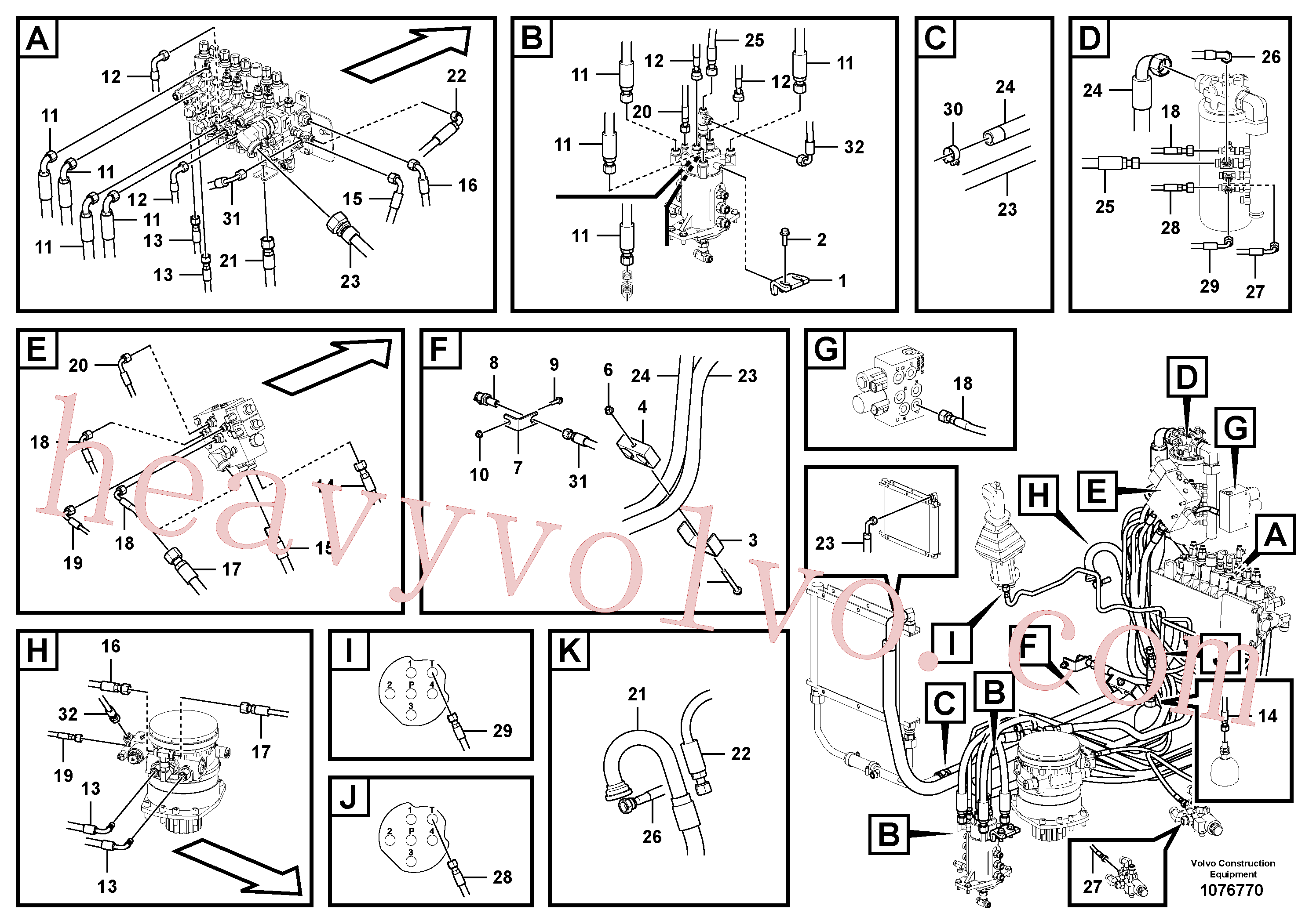 VOE15014699 Hose assembly for Volvo Excavator Parts