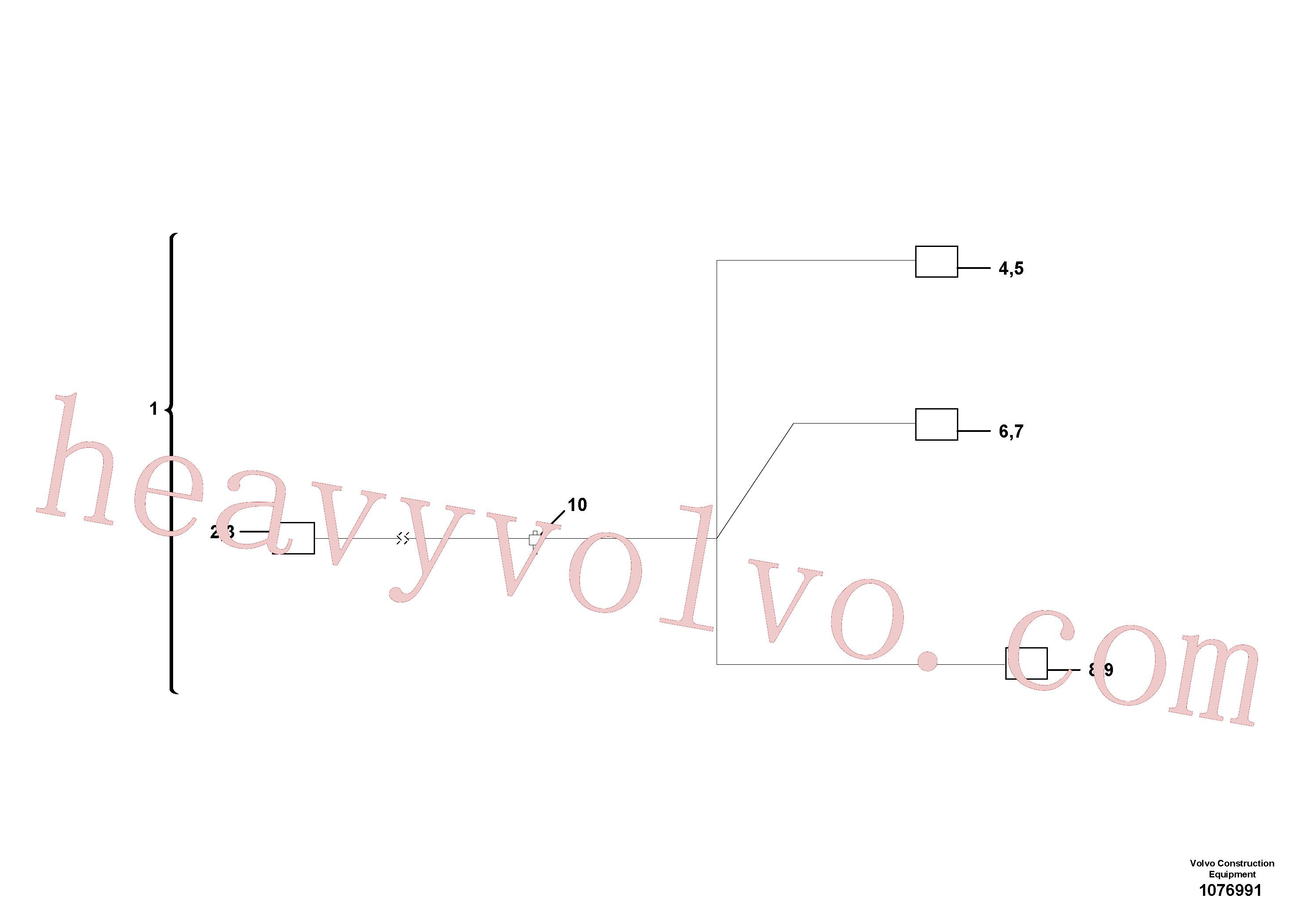 VOE14569605 Cable holder for Volvo Excavator Parts